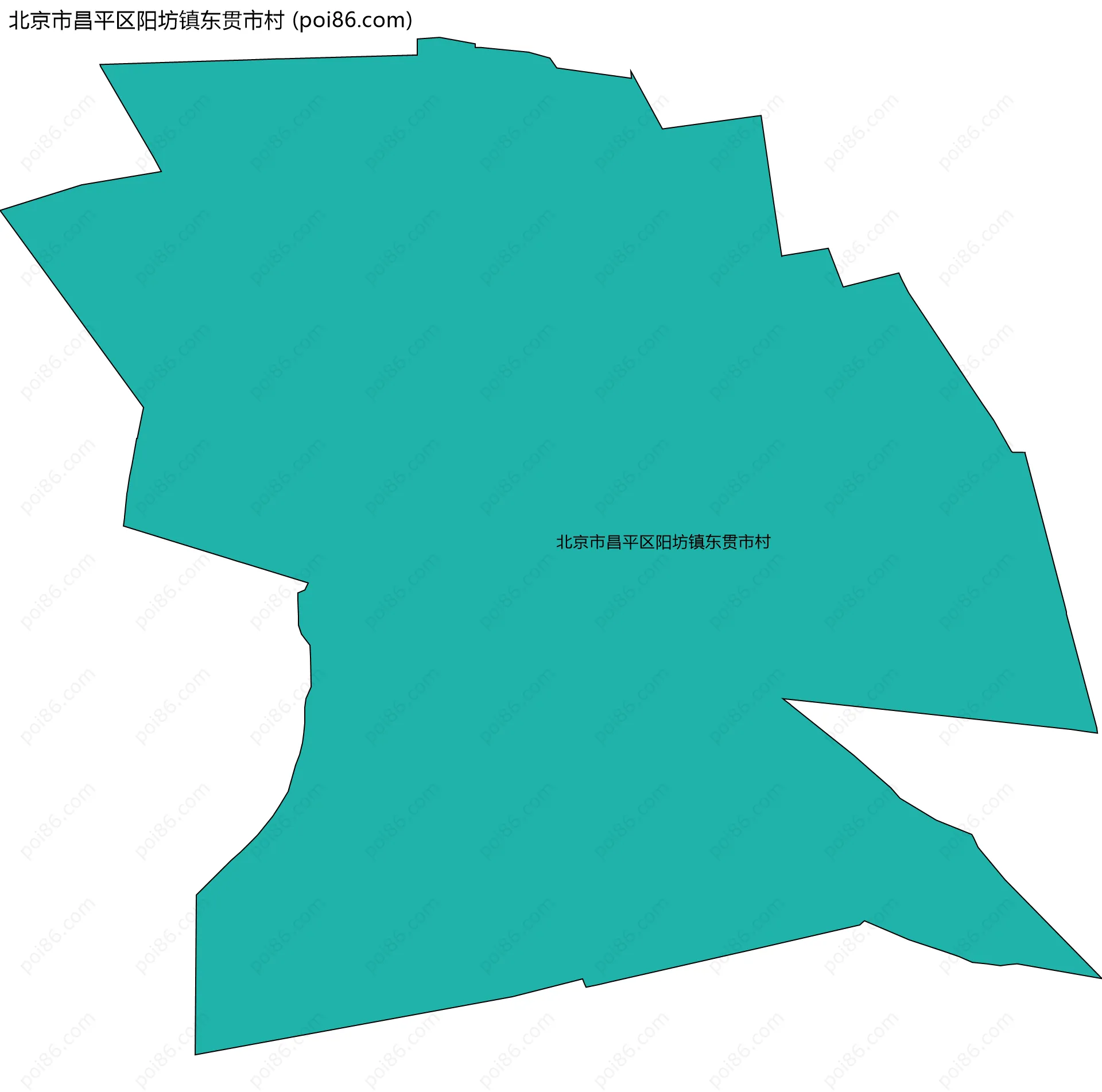 北京市昌平区阳坊镇东贯市村边界地图