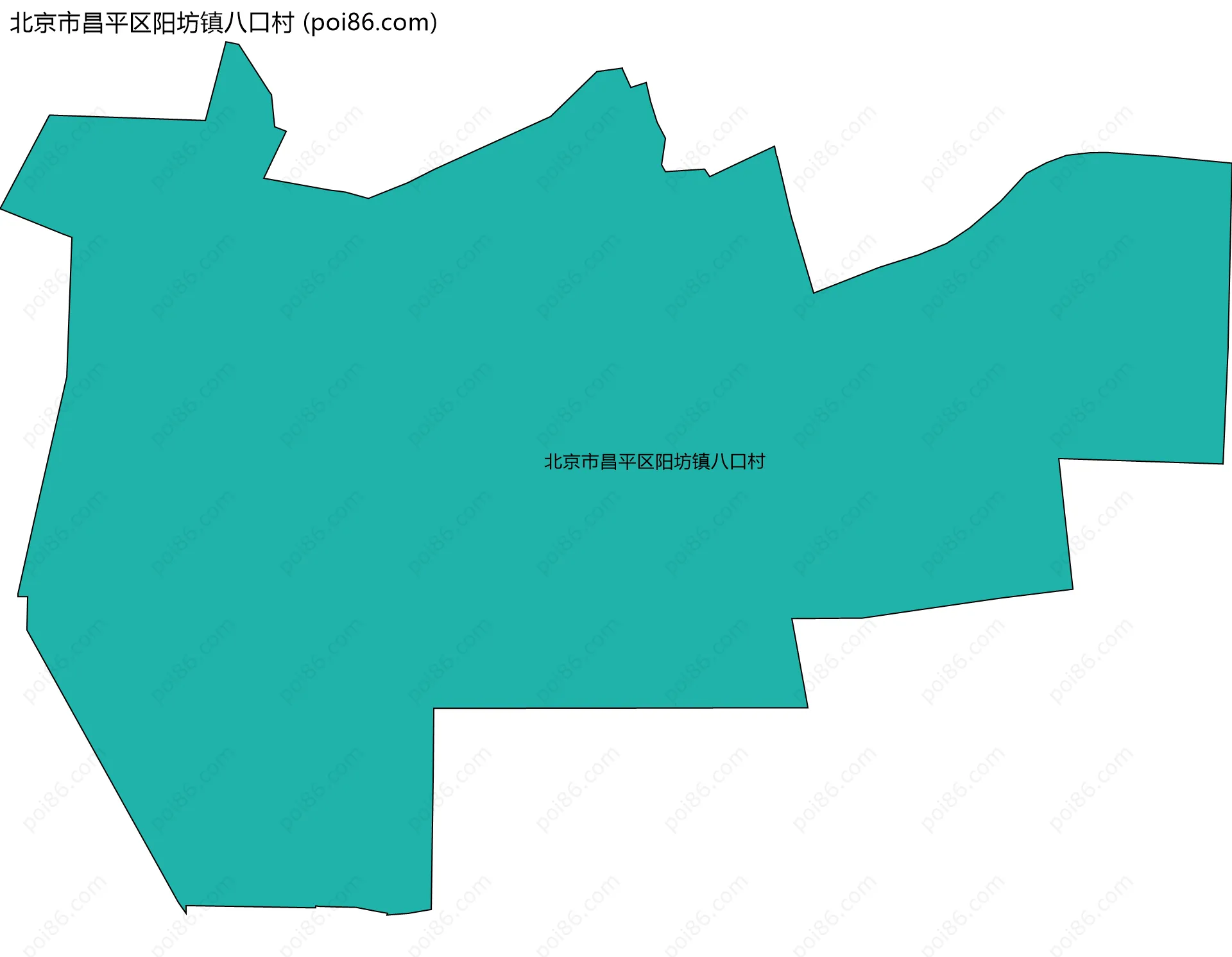 北京市昌平区阳坊镇八口村边界地图