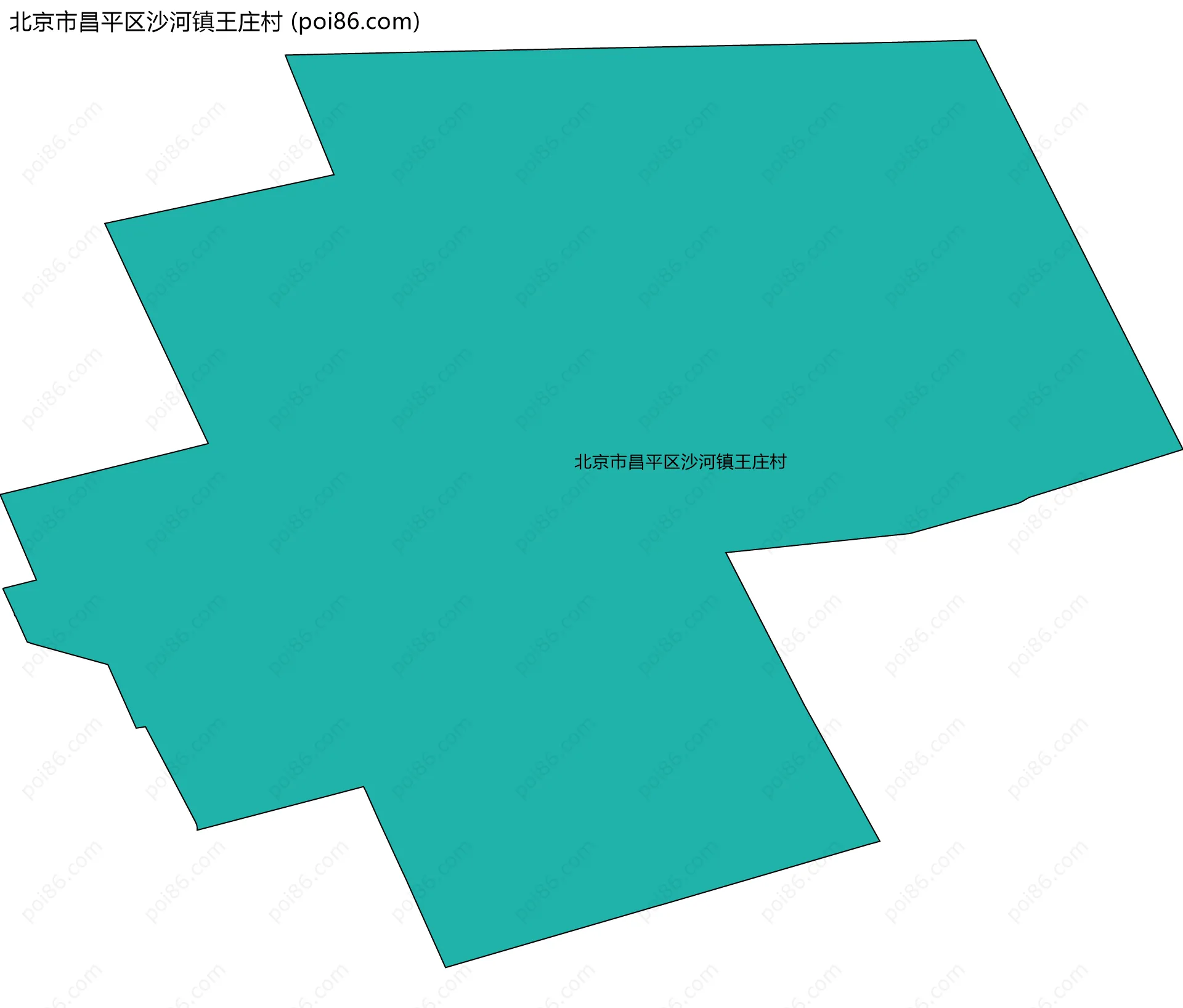 北京市昌平区沙河镇王庄村边界地图