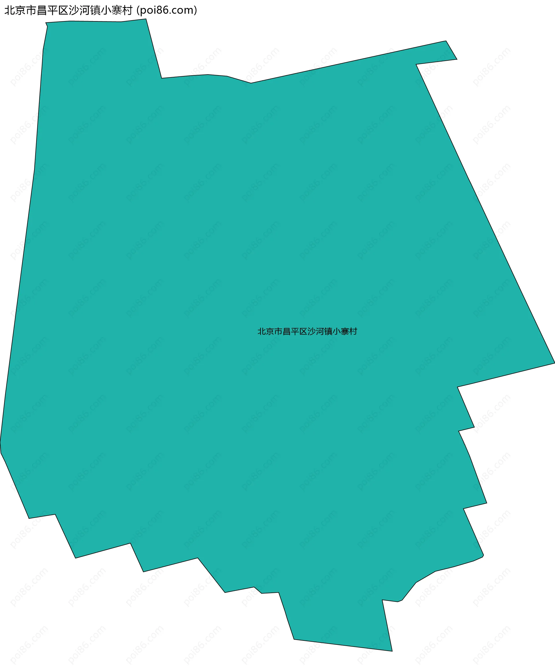 北京市昌平区沙河镇小寨村边界地图