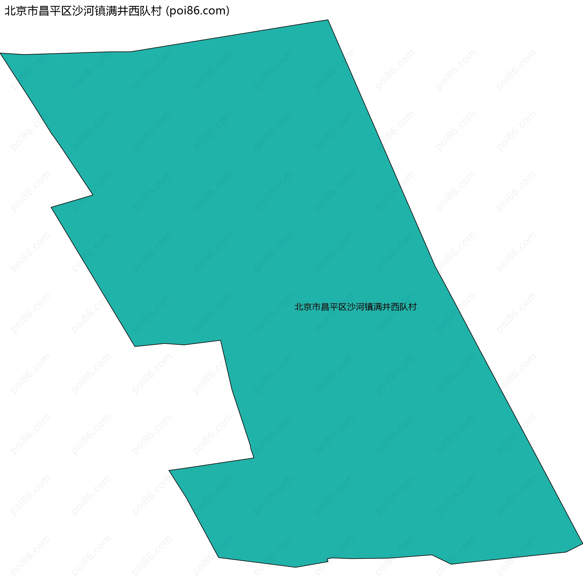 北京市昌平区沙河镇满井西队村边界地图