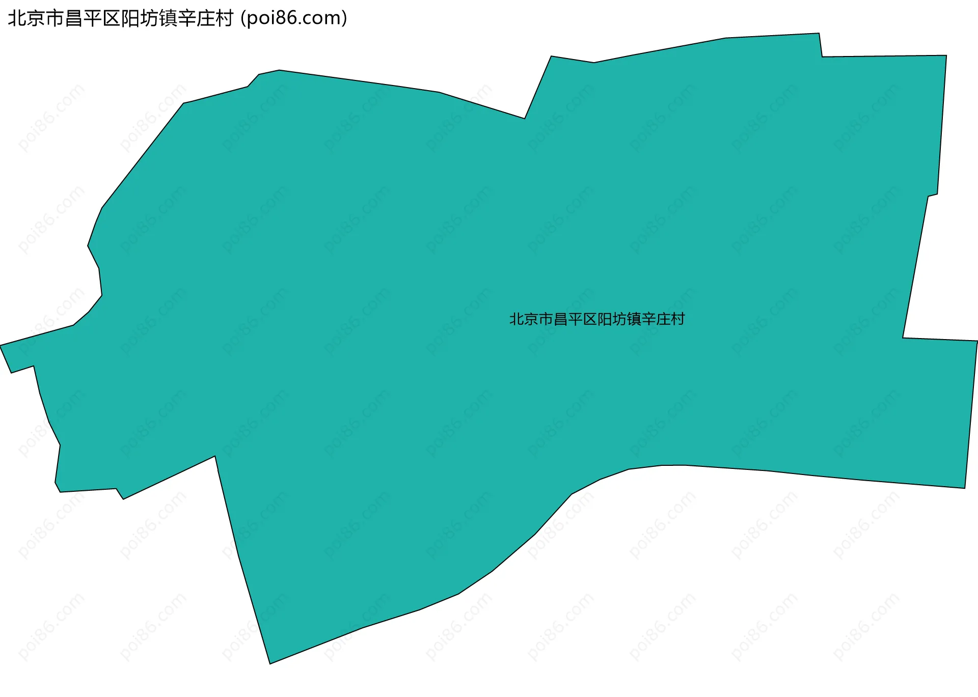 北京市昌平区阳坊镇辛庄村边界地图