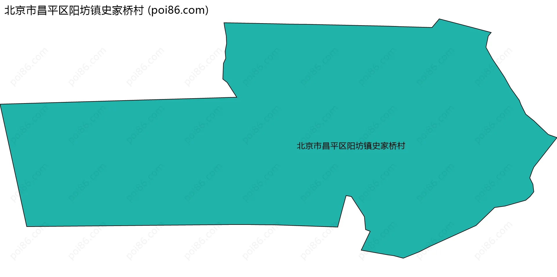 北京市昌平区阳坊镇史家桥村边界地图