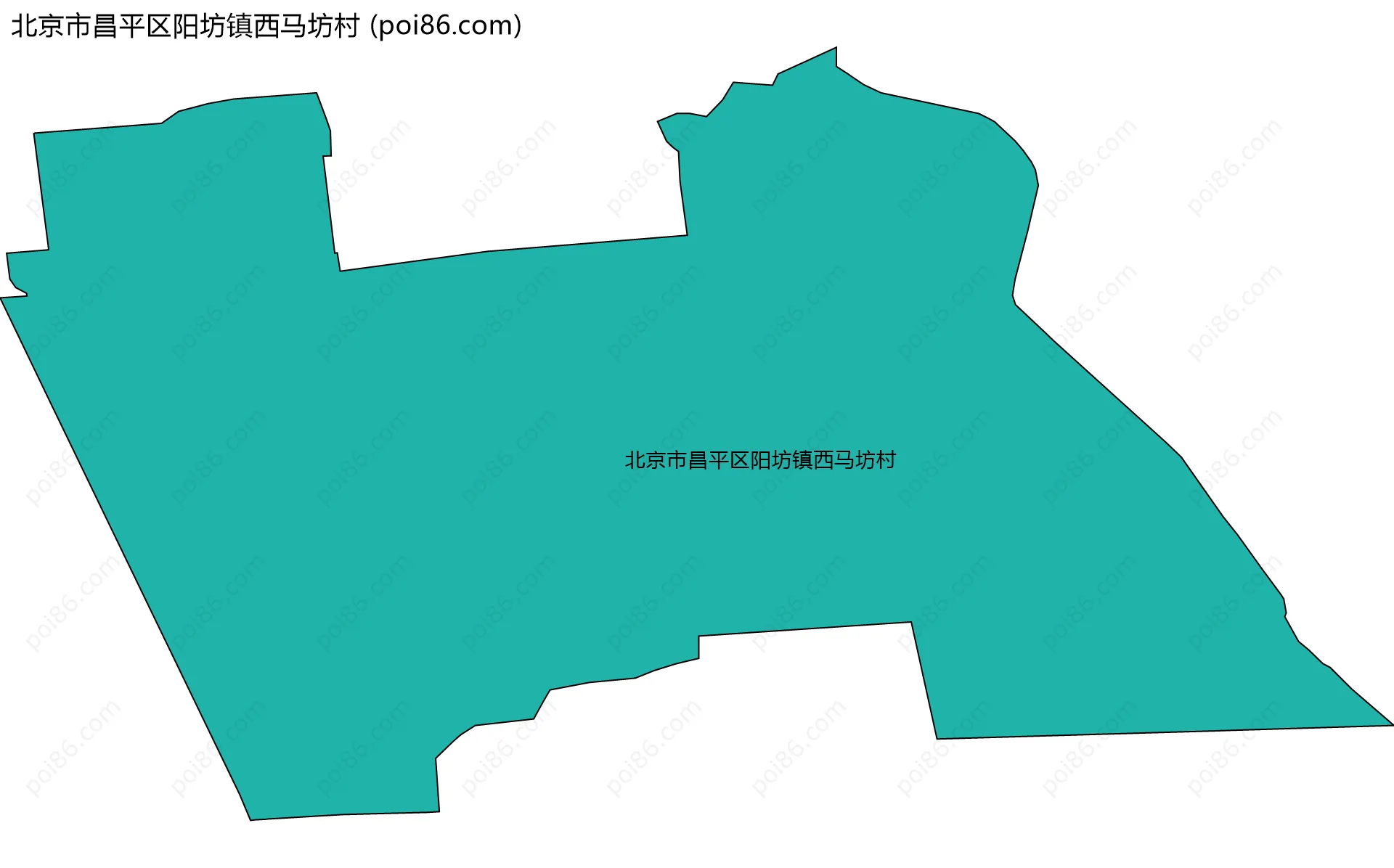 北京市昌平区阳坊镇西马坊村边界地图