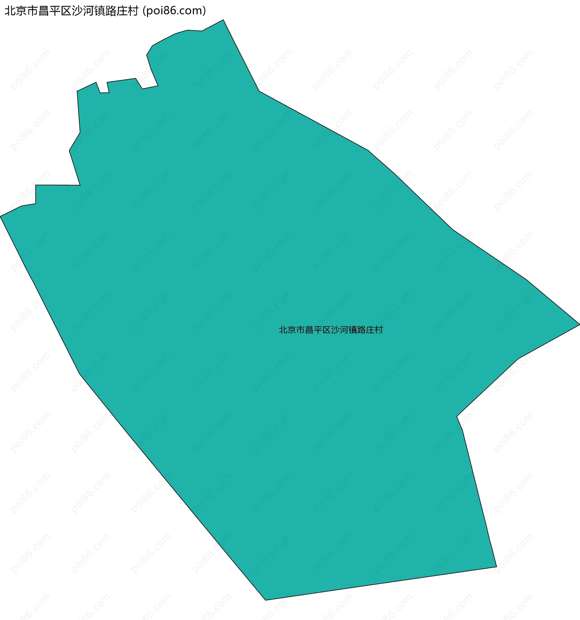 北京市昌平区沙河镇路庄村边界地图