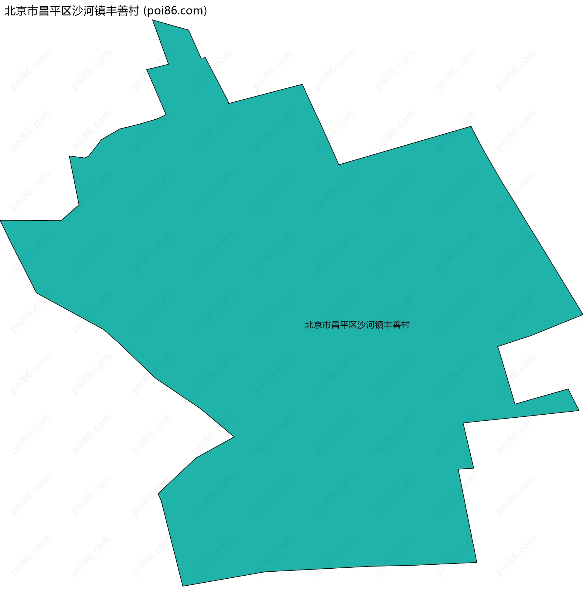 北京市昌平区沙河镇丰善村边界地图