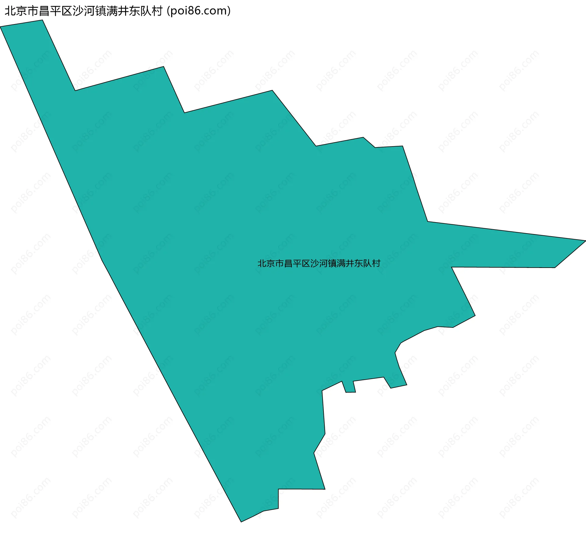 北京市昌平区沙河镇满井东队村边界地图