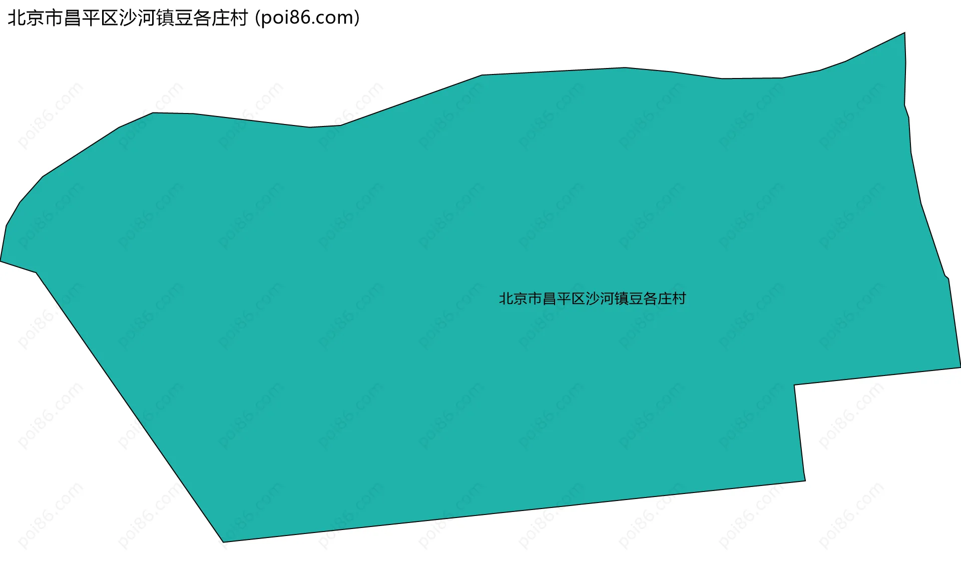 北京市昌平区沙河镇豆各庄村边界地图