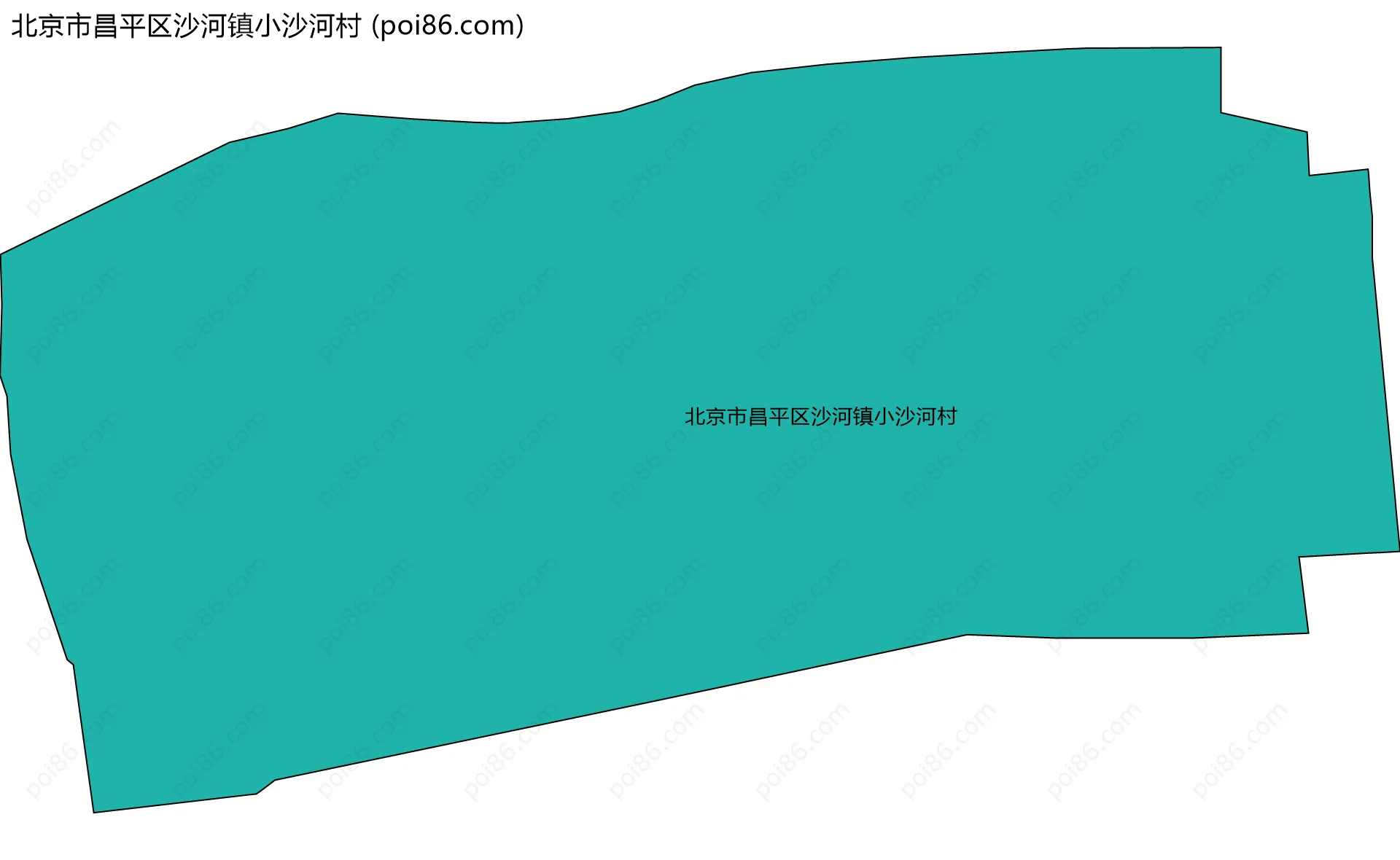 北京市昌平区沙河镇小沙河村边界地图
