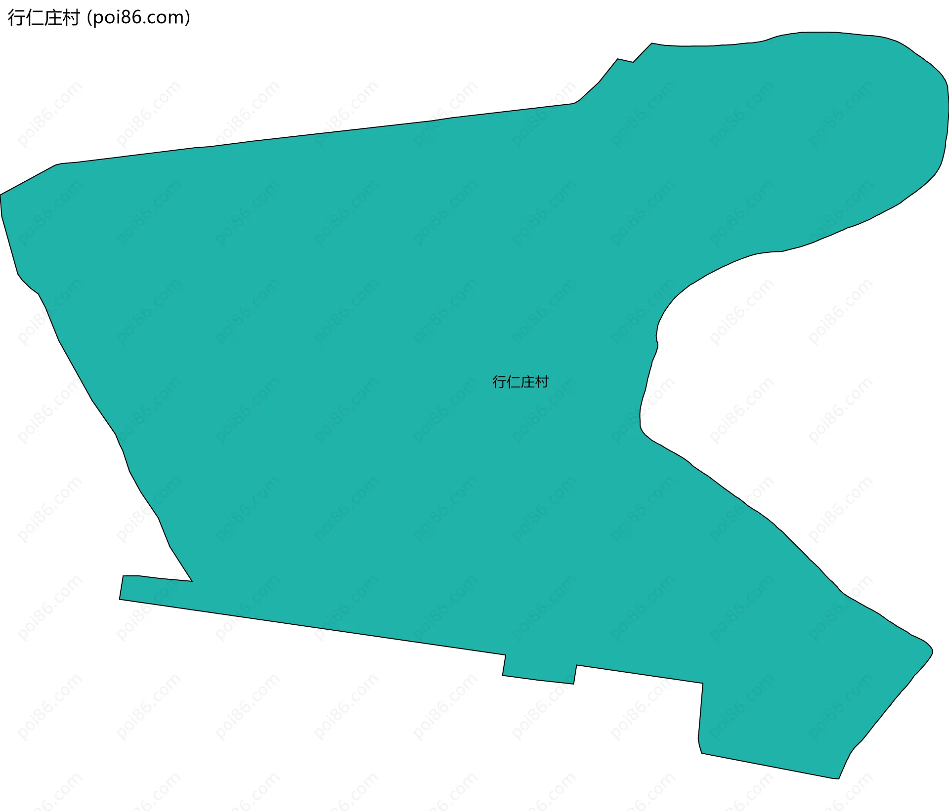行仁庄村边界地图