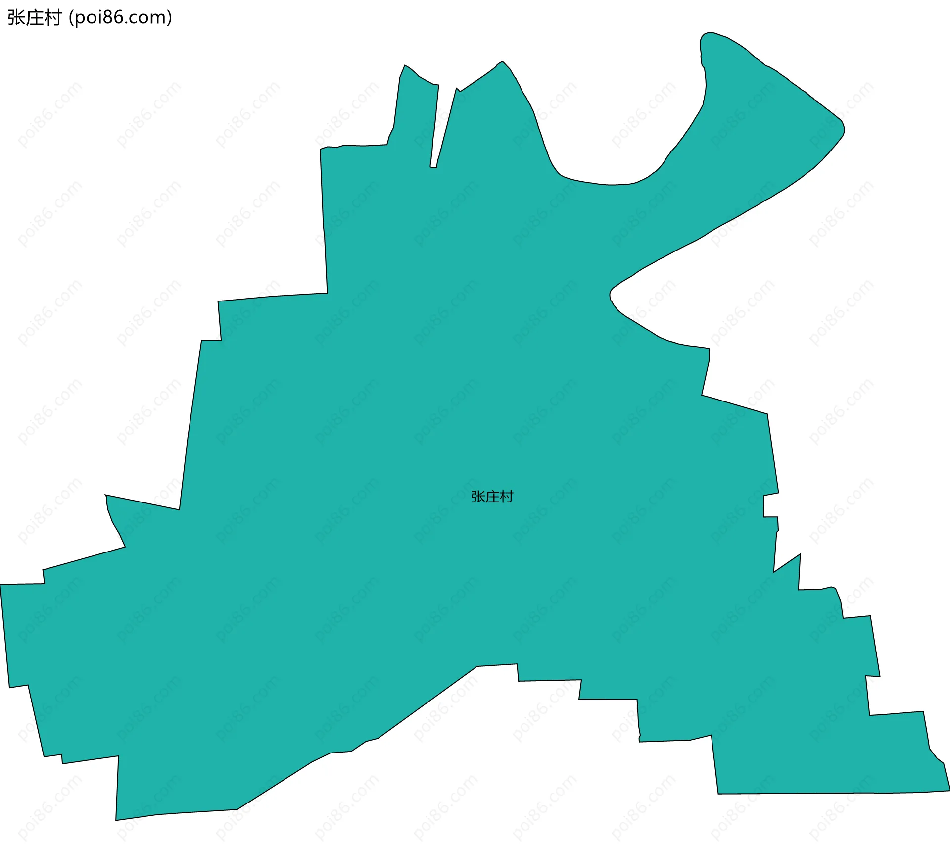 张庄村边界地图