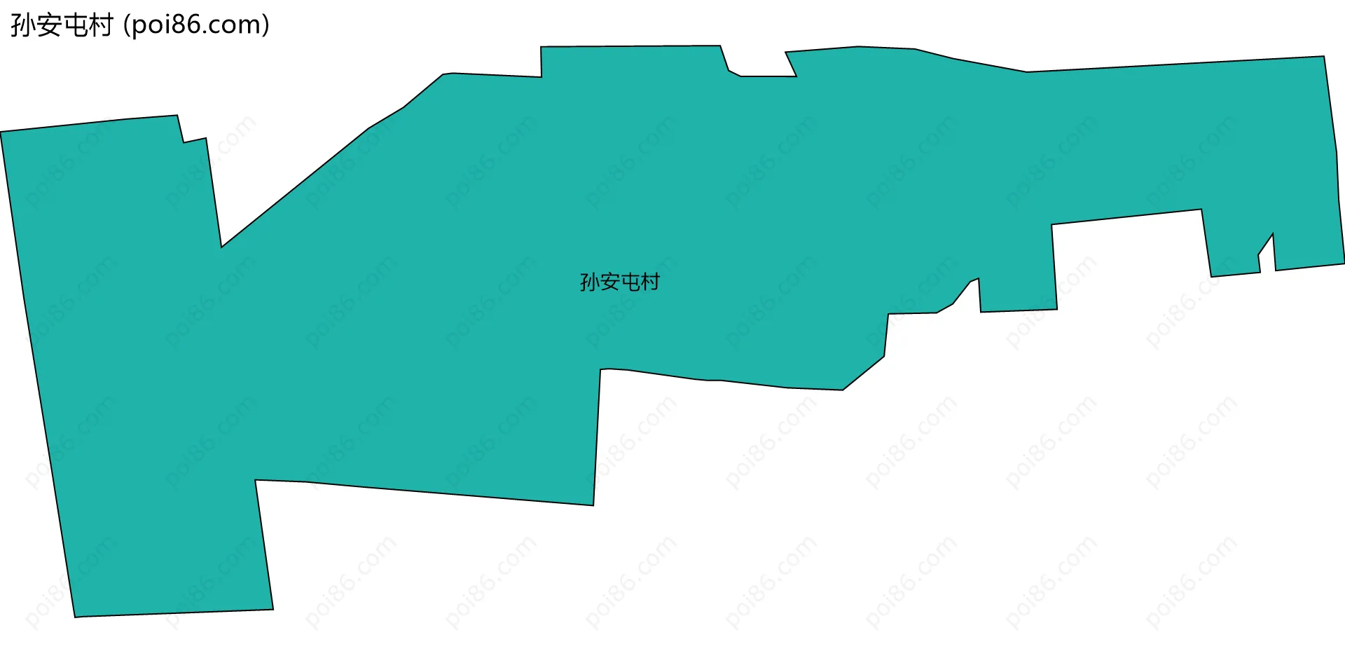 孙安屯村边界地图