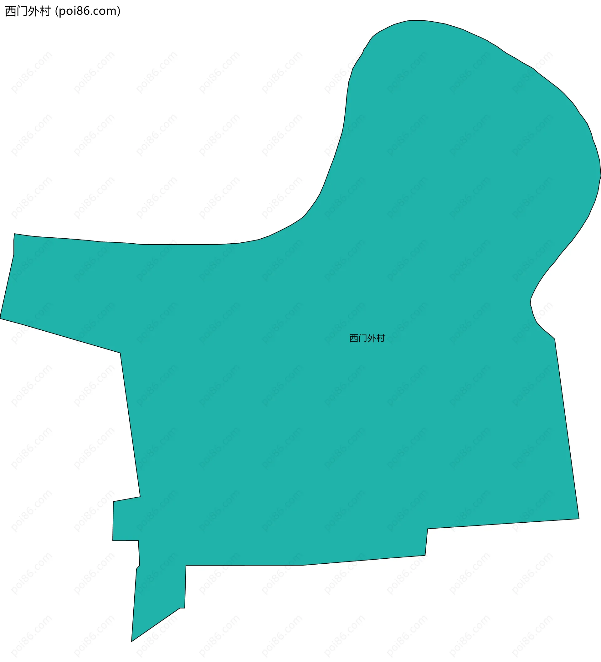 西门外村边界地图