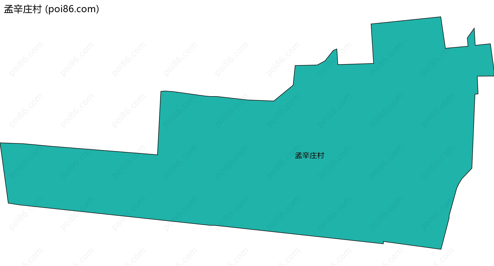 孟辛庄村边界地图
