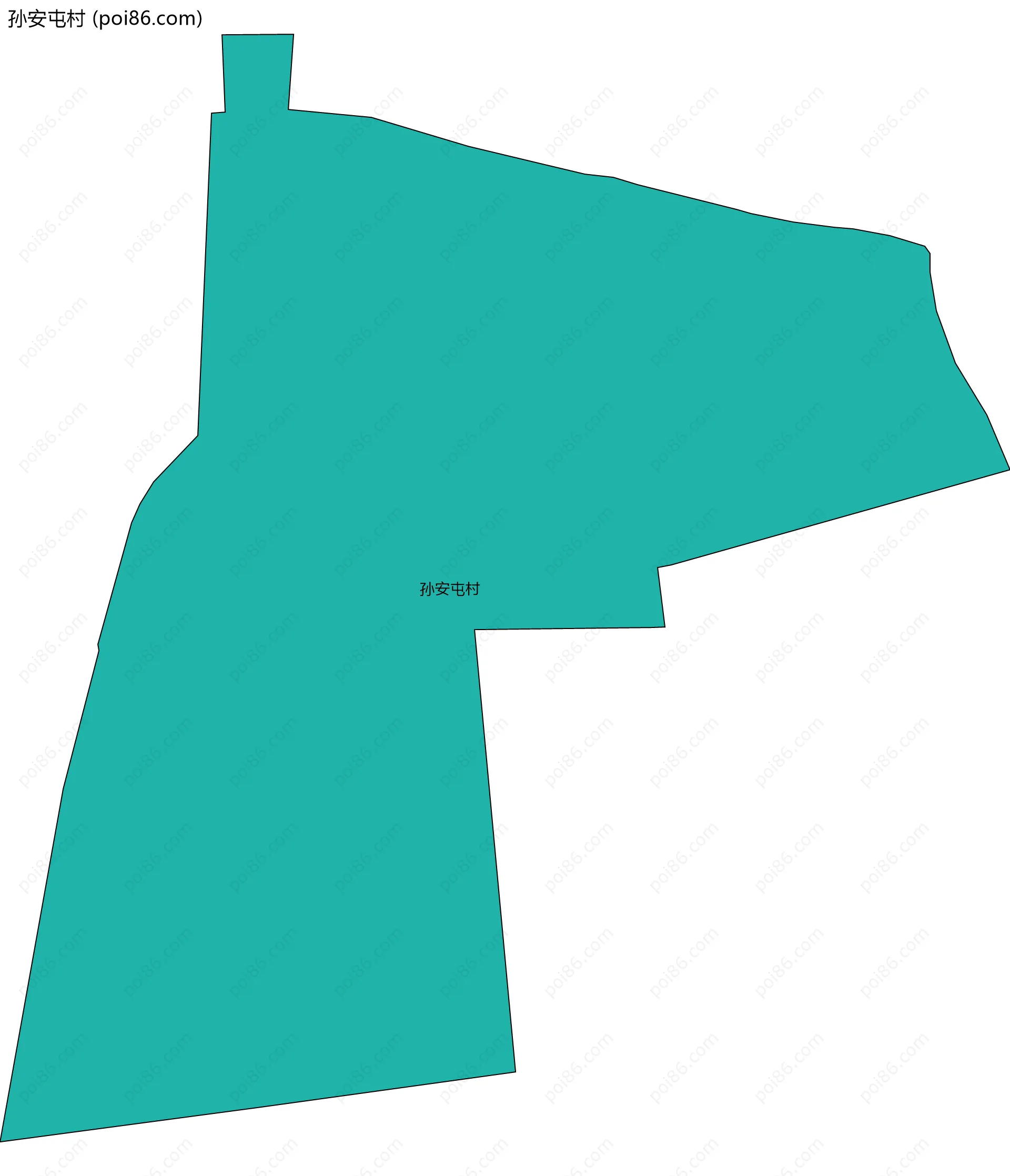 孙安屯村边界地图