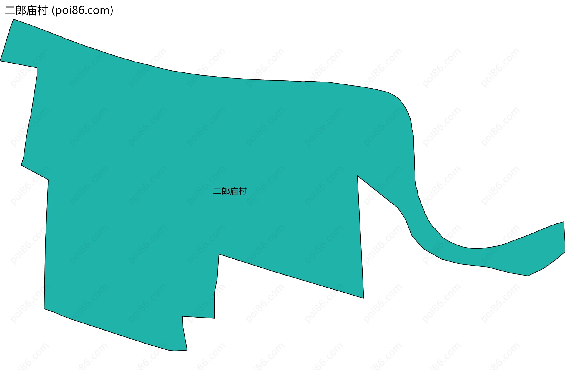 二郎庙村边界地图