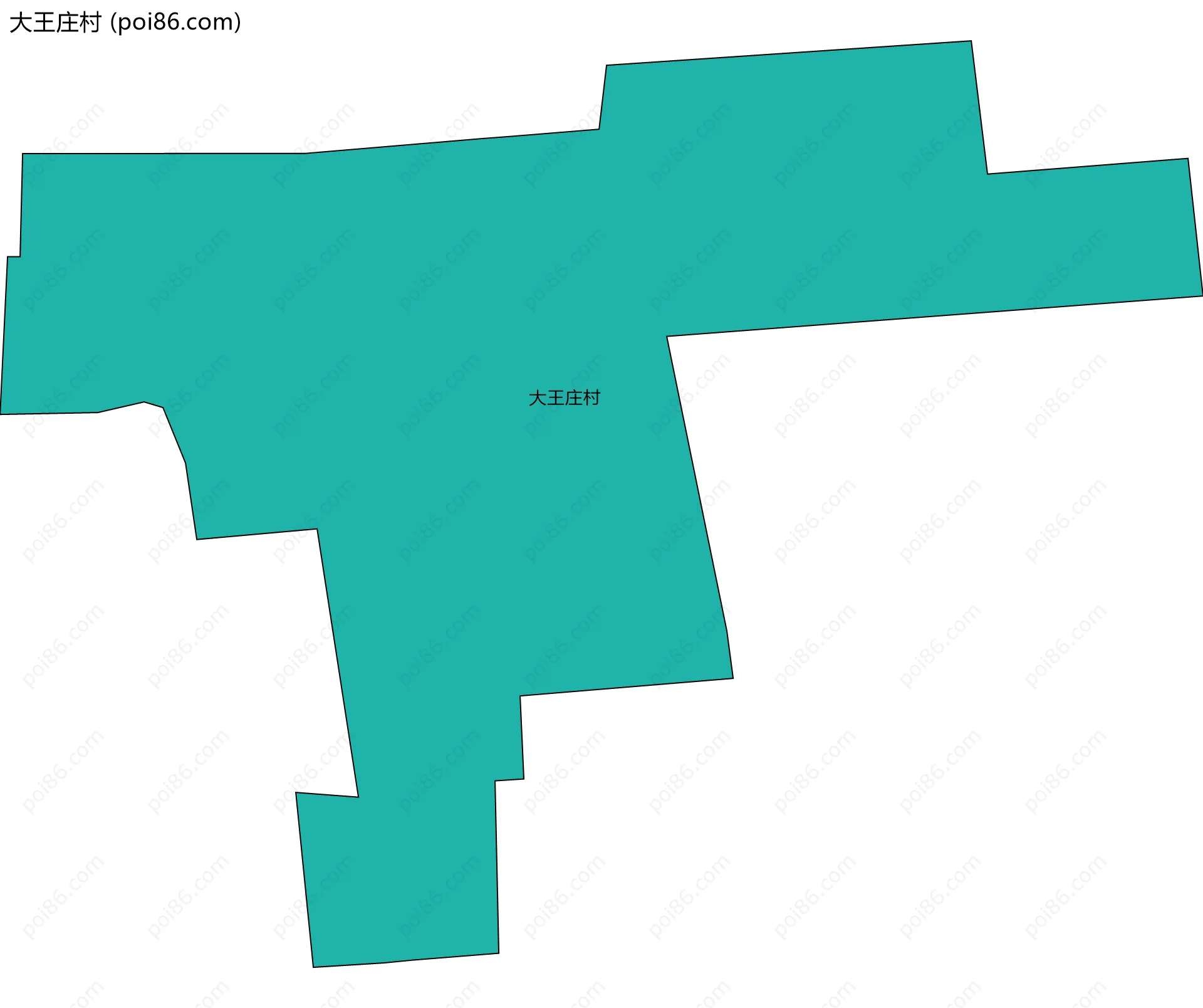 大王庄村边界地图