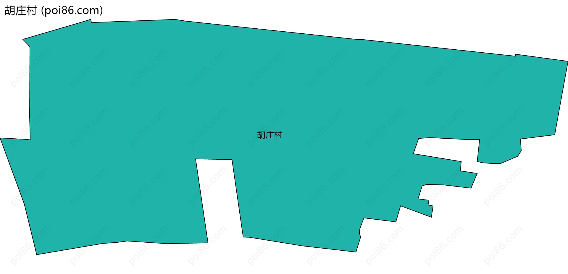 胡庄村边界地图