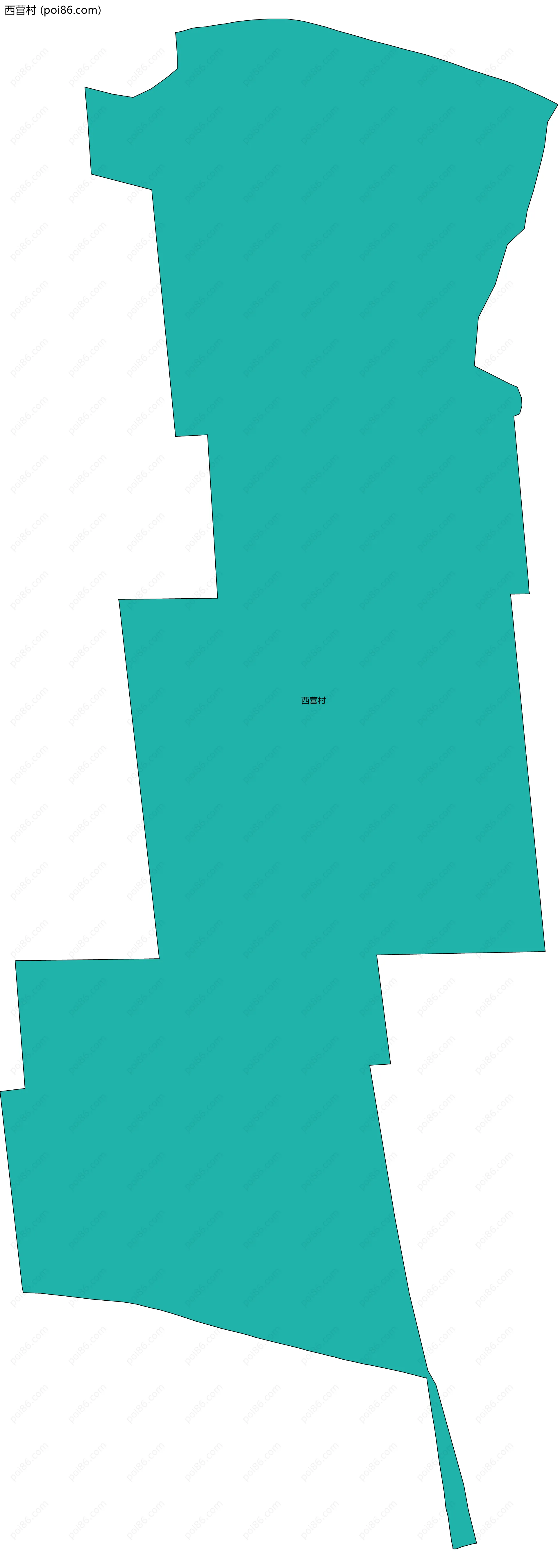 西营村边界地图