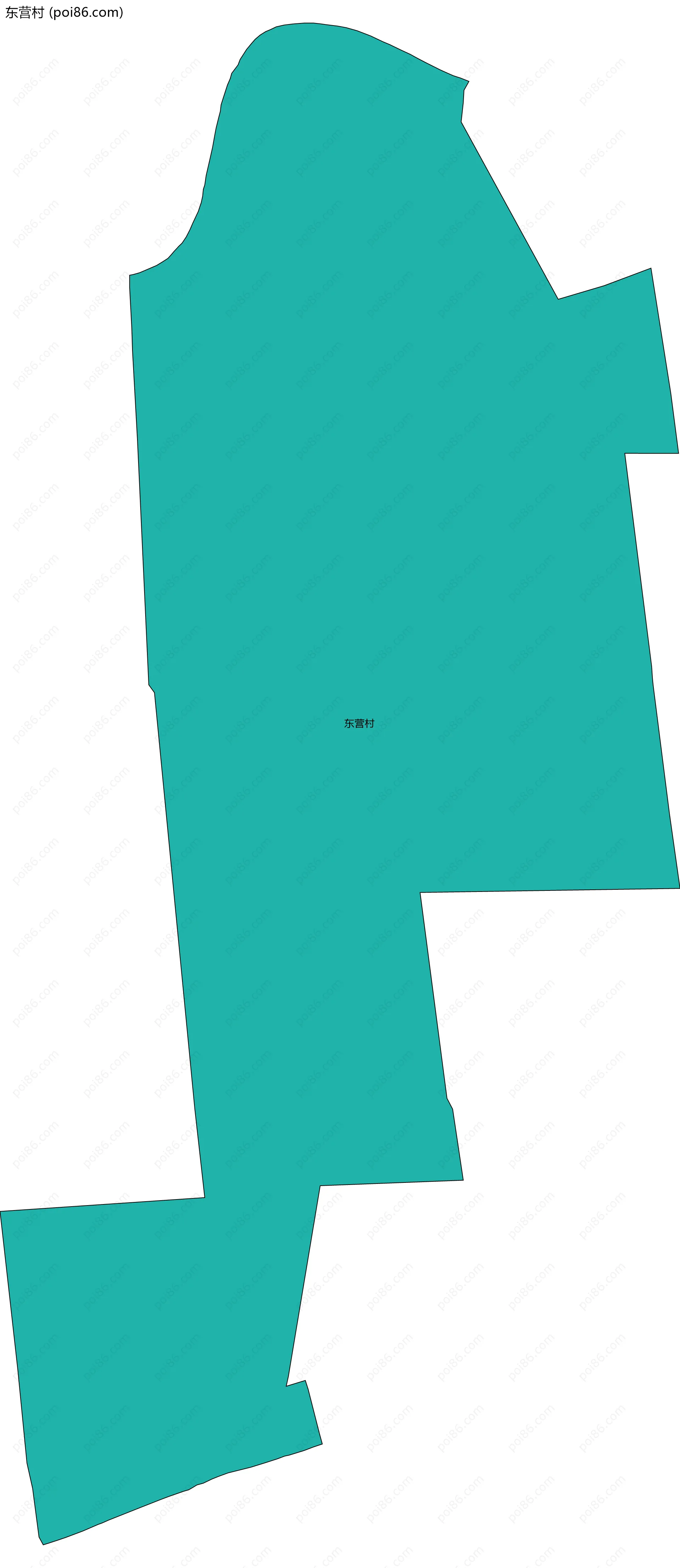 东营村边界地图