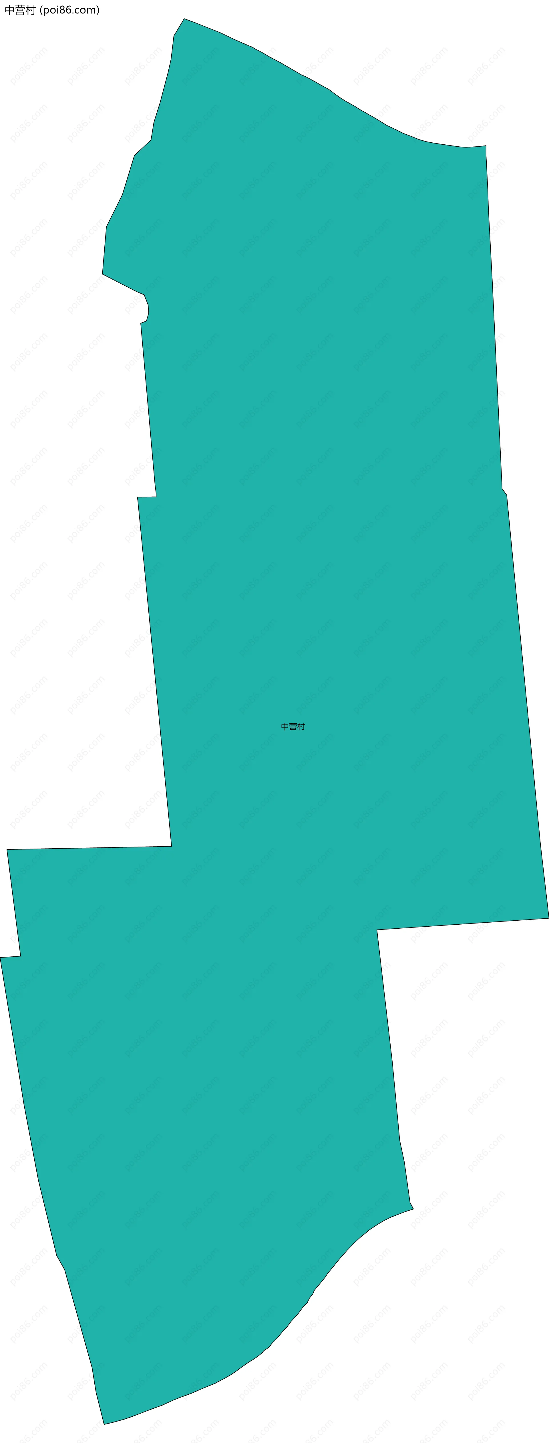 中营村边界地图