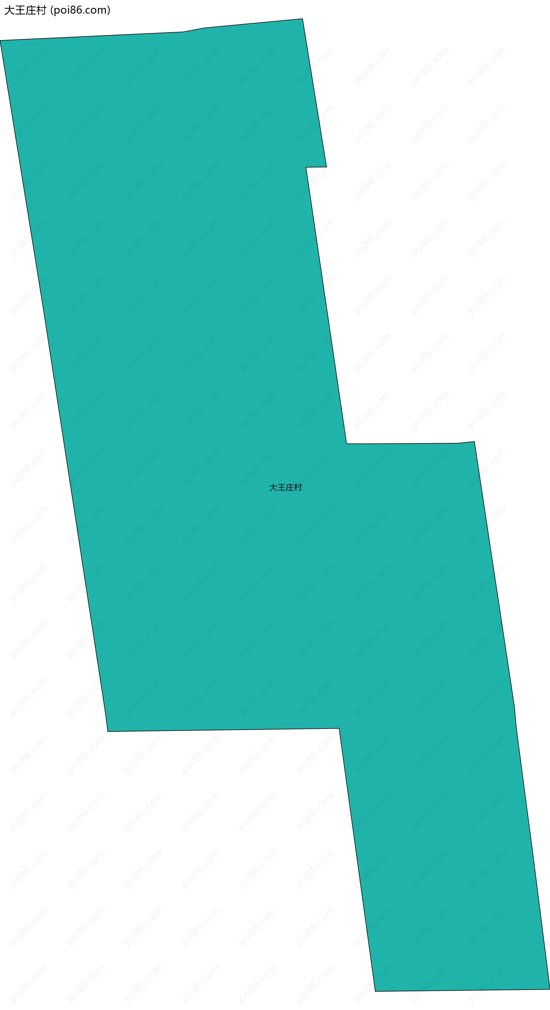 大王庄村边界地图
