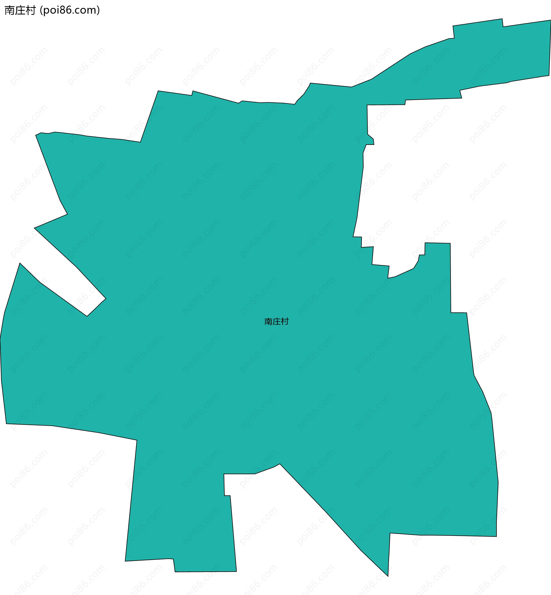 南庄村边界地图