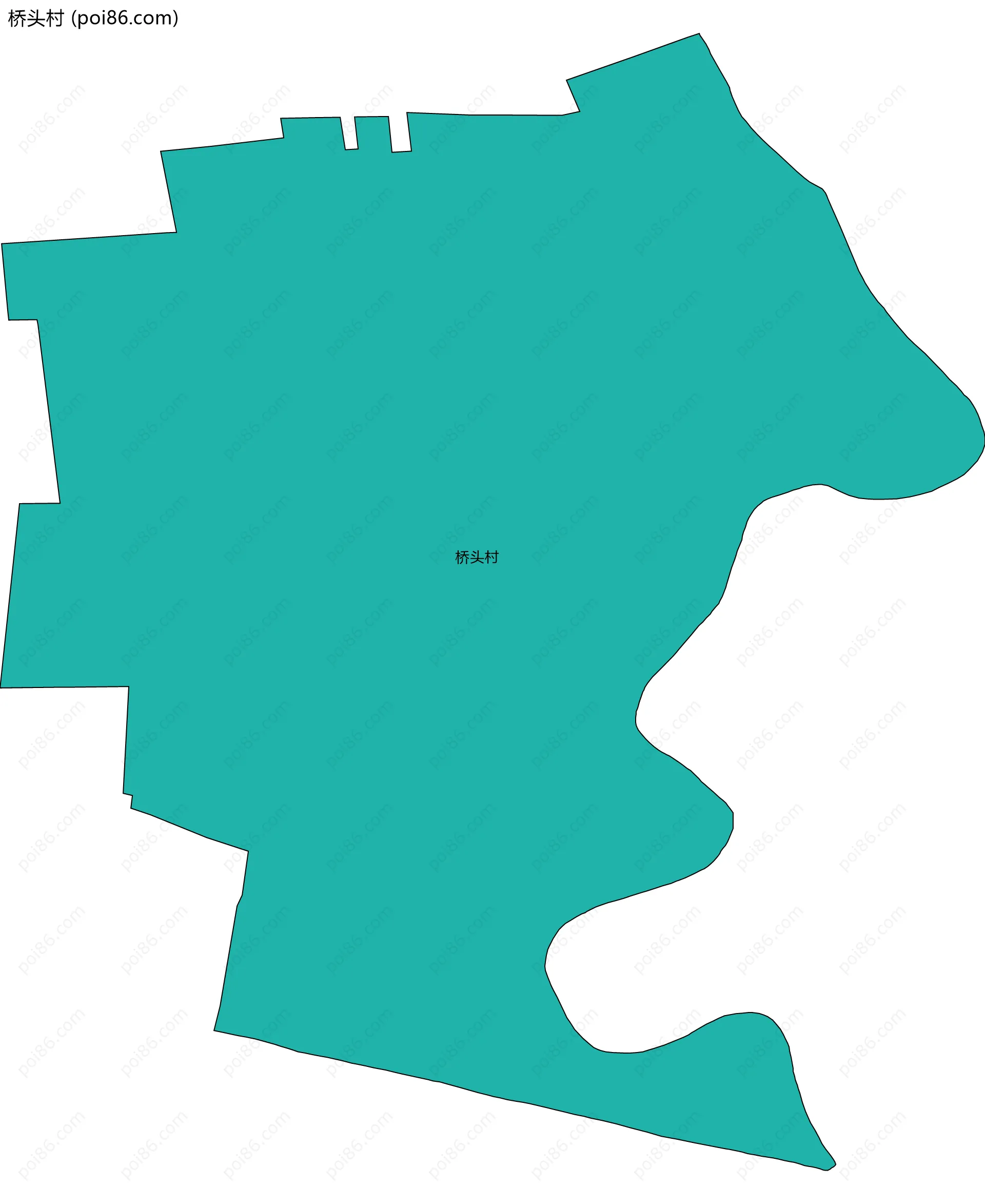 桥头村边界地图