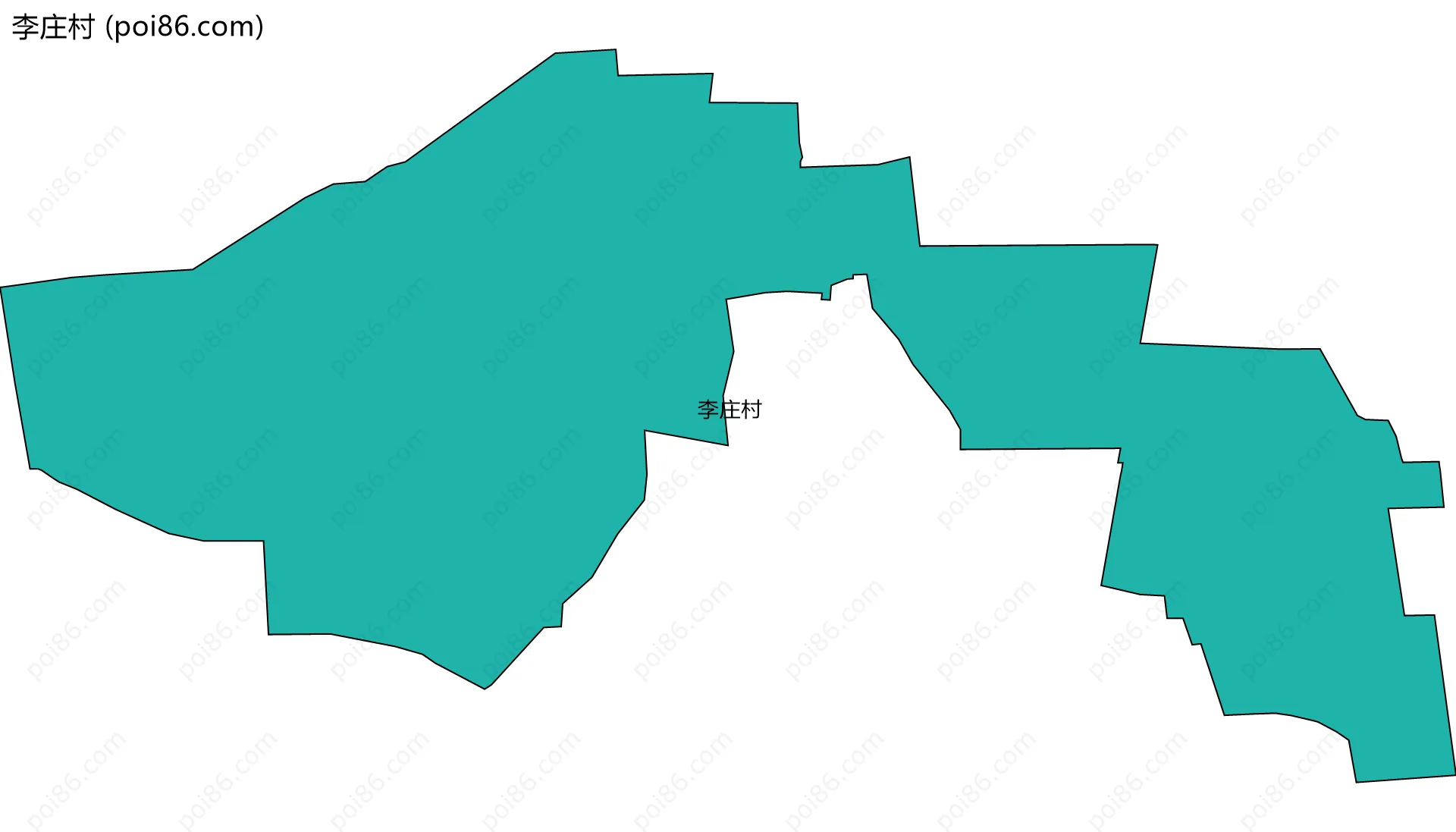 李庄村边界地图