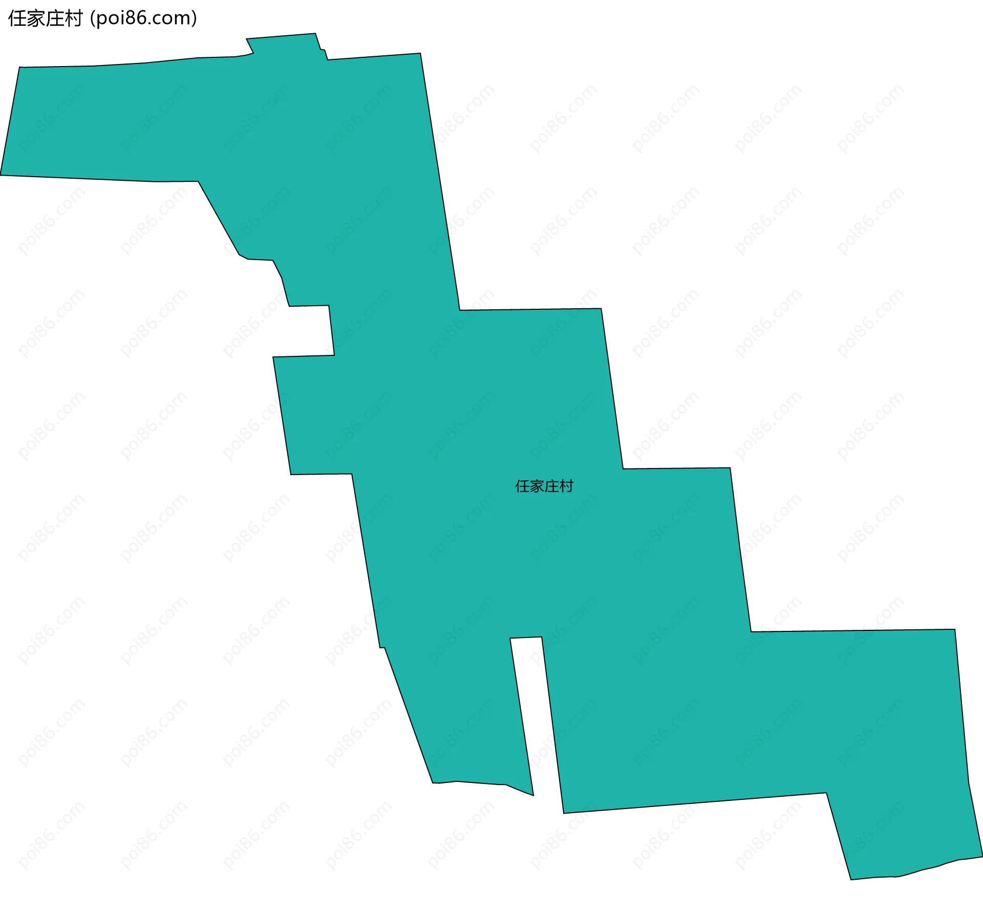 任家庄村边界地图