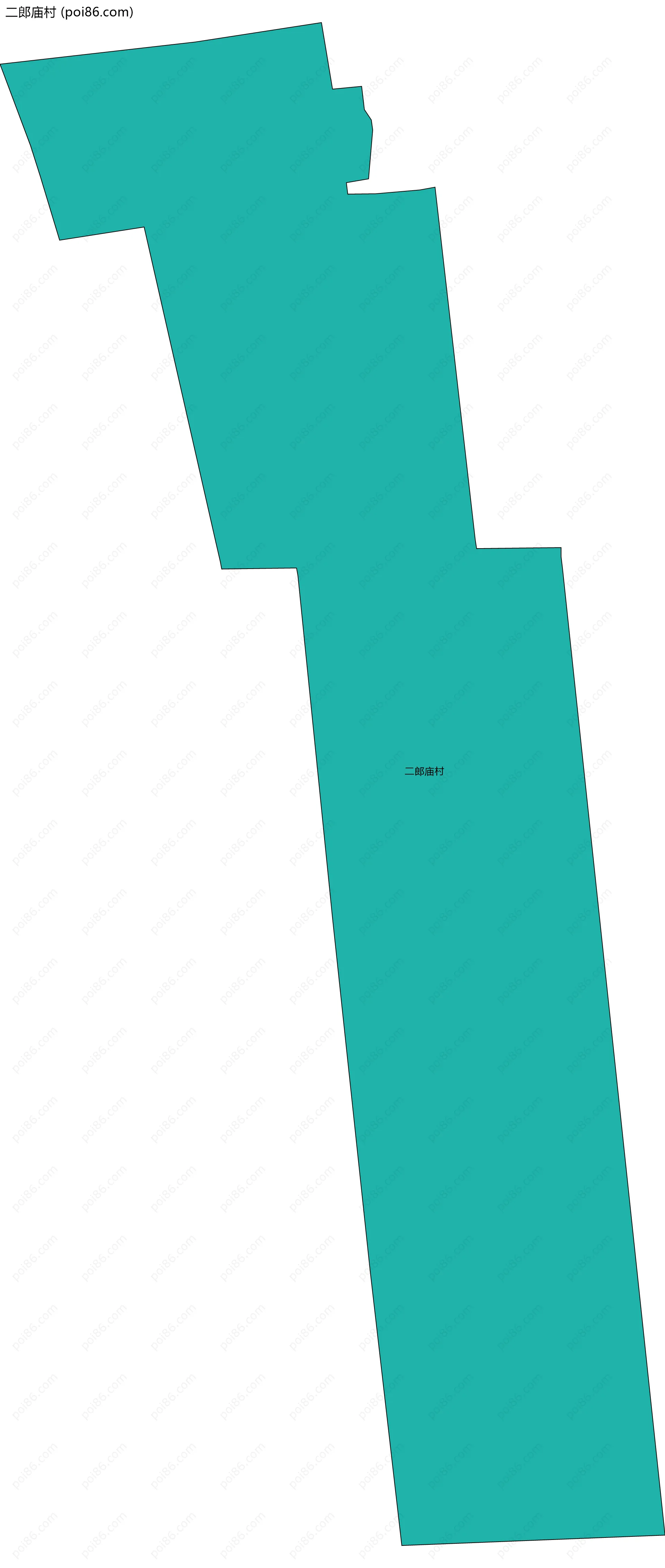 二郎庙村边界地图