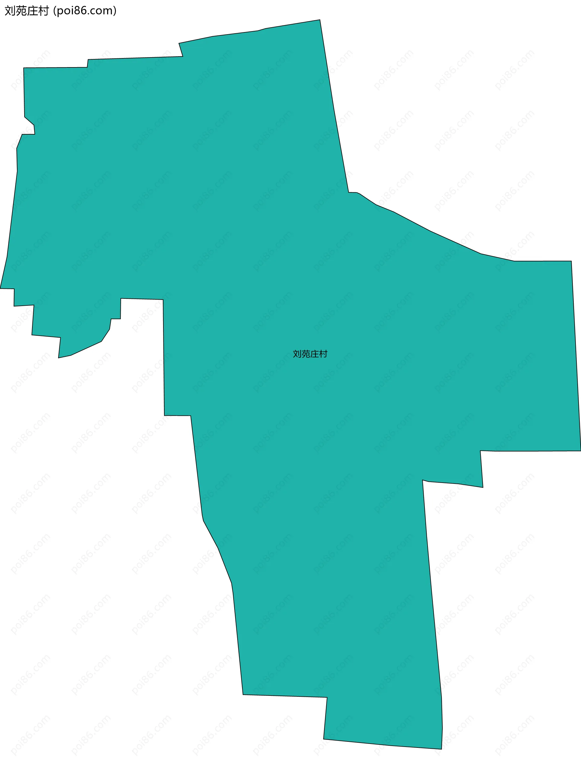 刘苑庄村边界地图