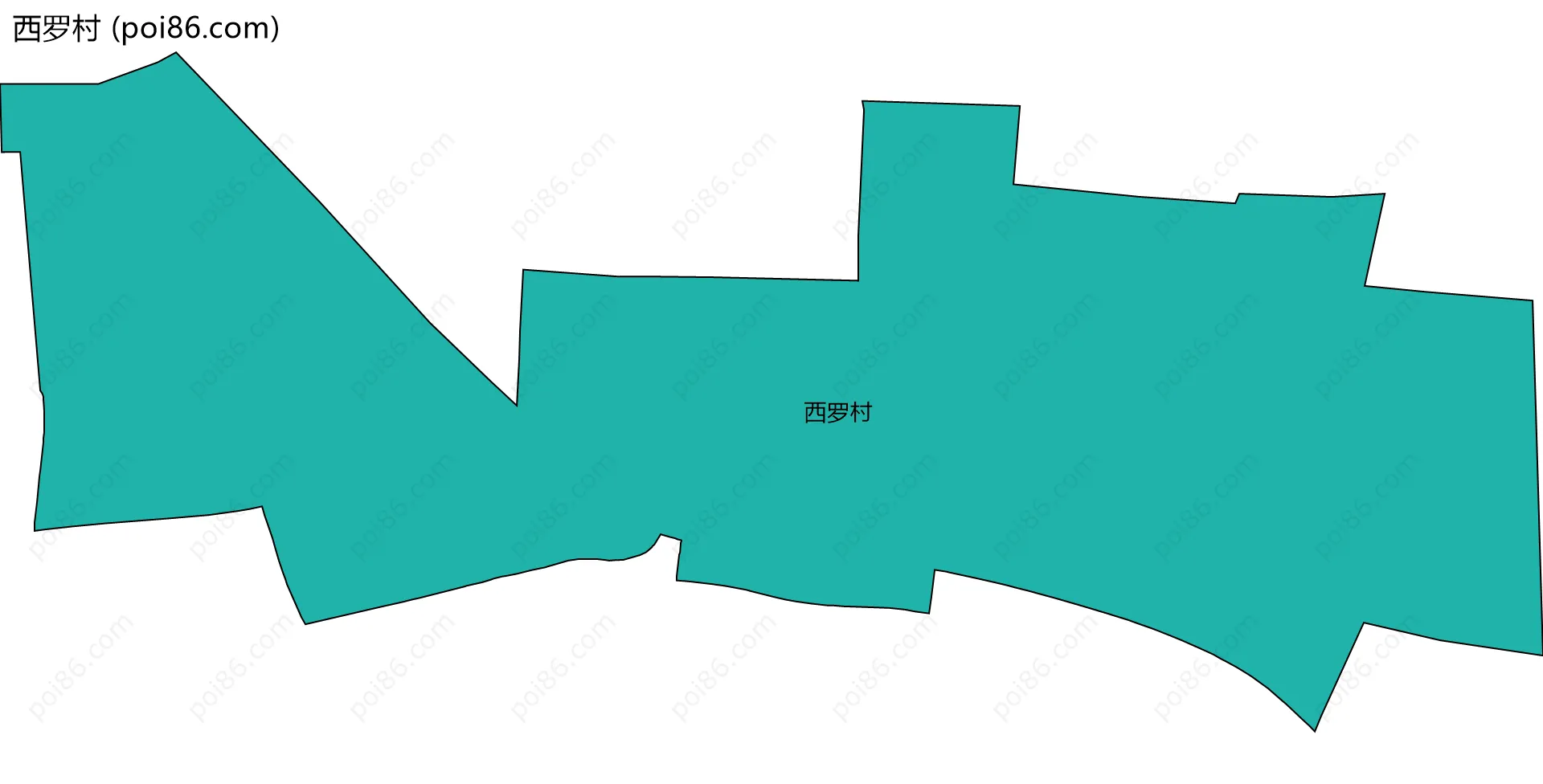 西罗村边界地图