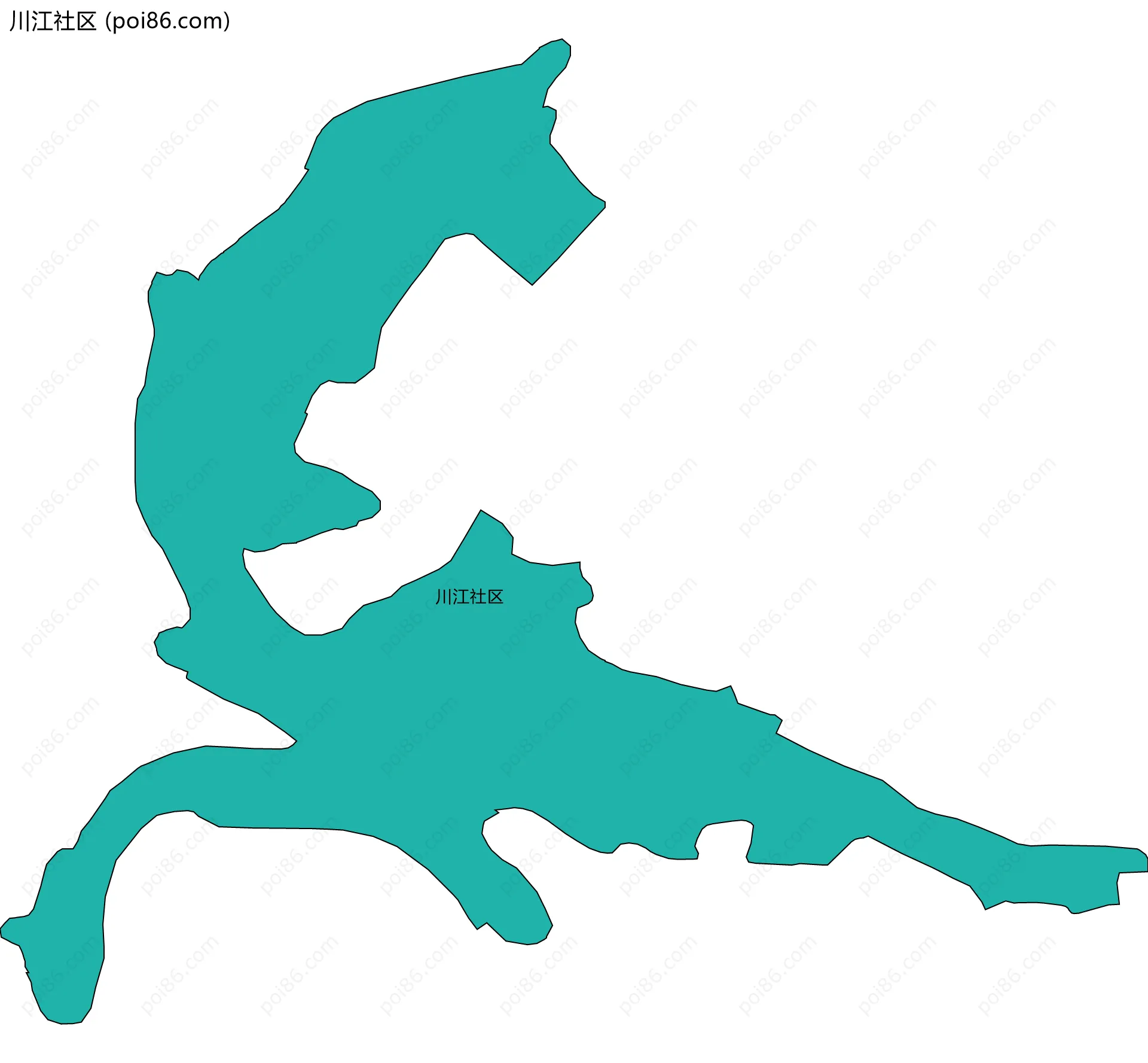 川江社区边界地图