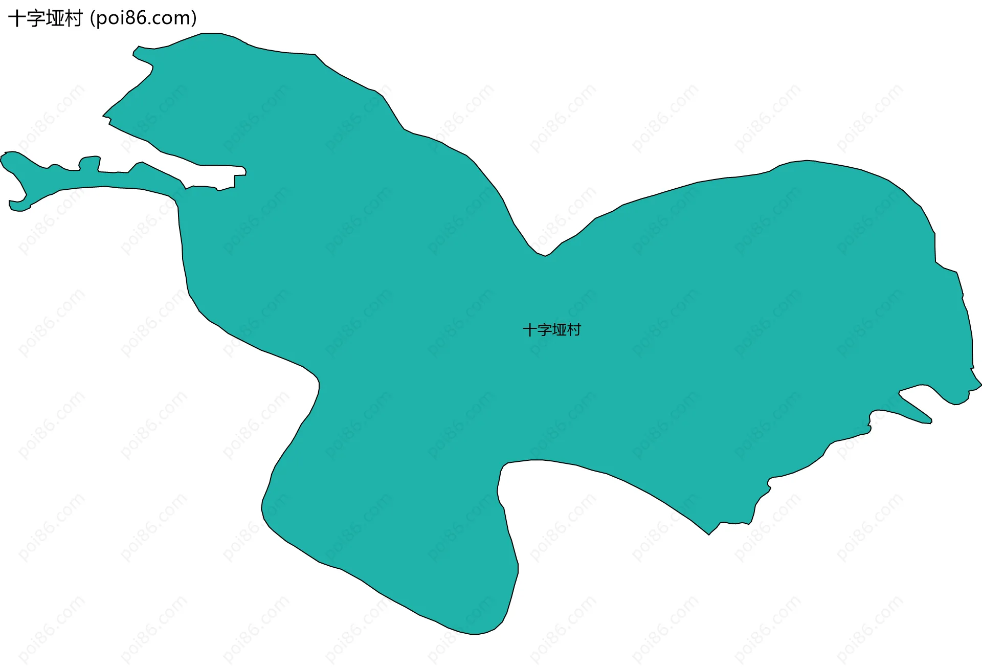 十字垭村边界地图