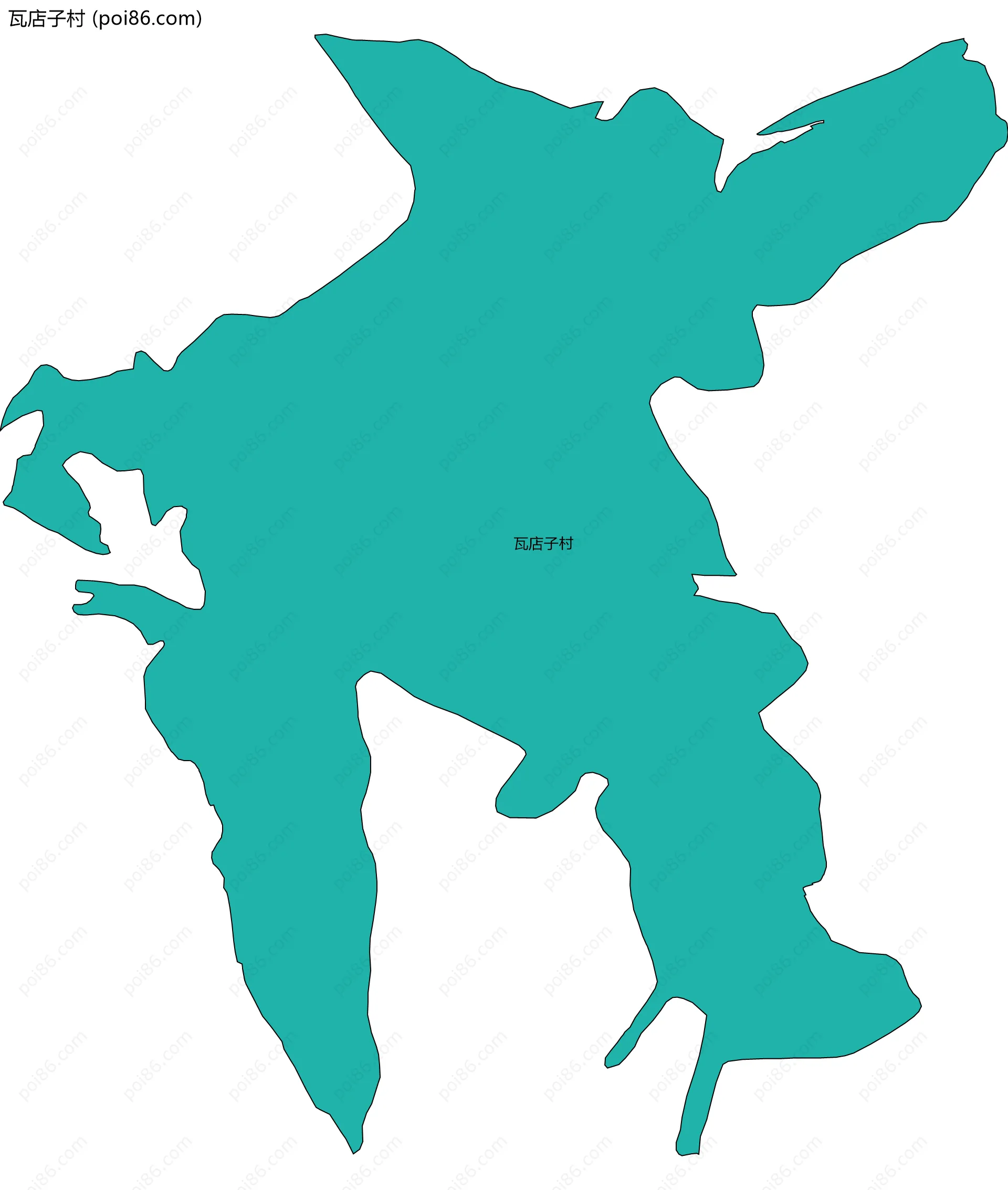 瓦店子村边界地图