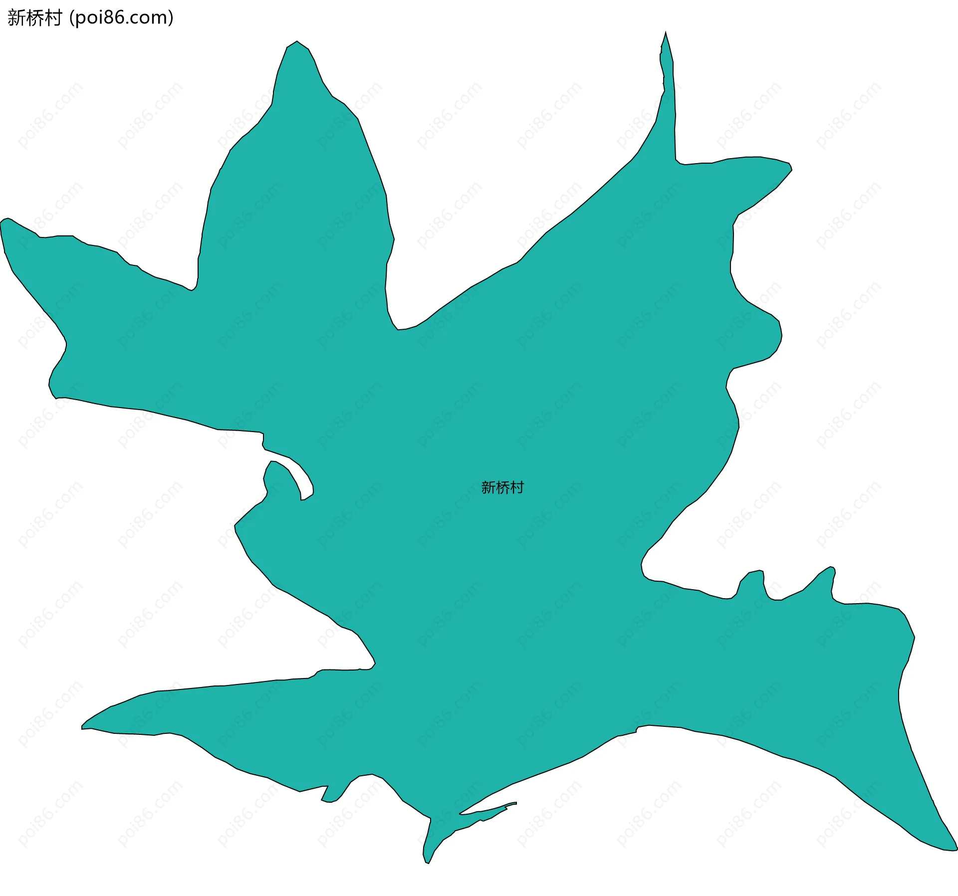 新桥村边界地图