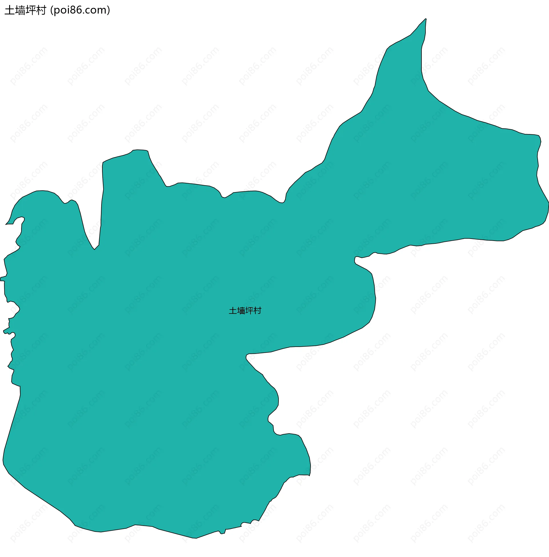 土墙坪村边界地图