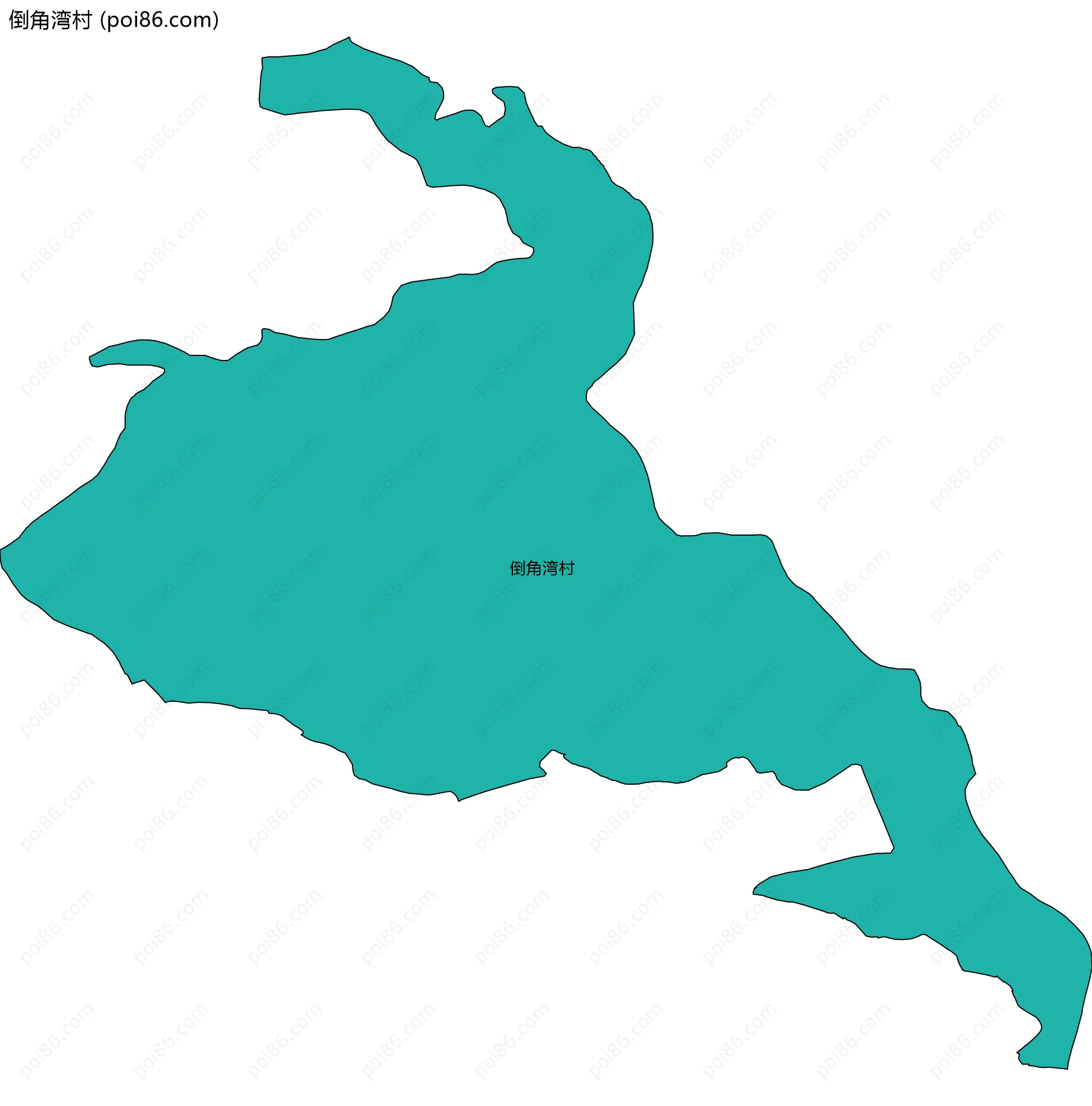 倒角湾村边界地图