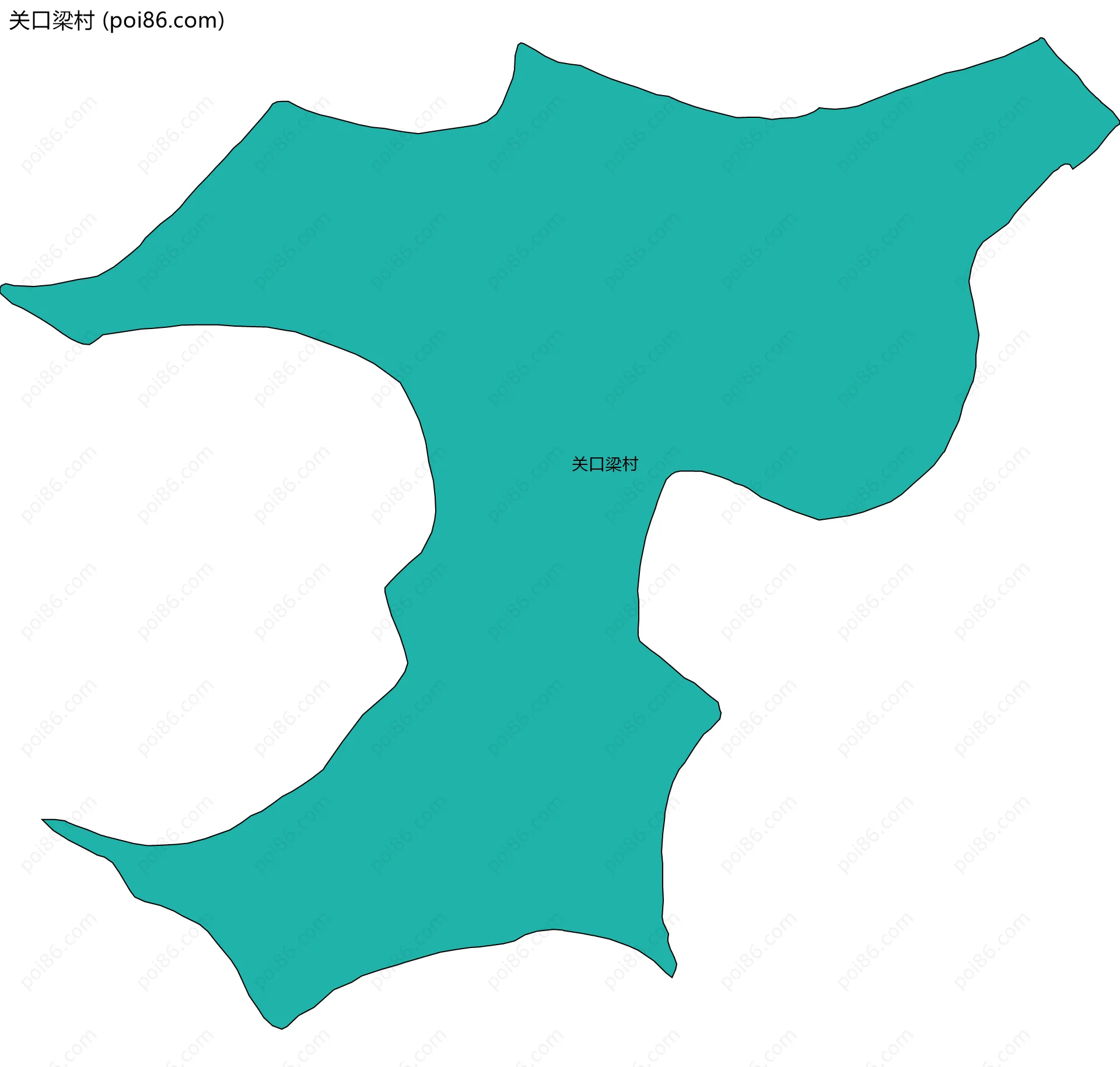 关口梁村边界地图