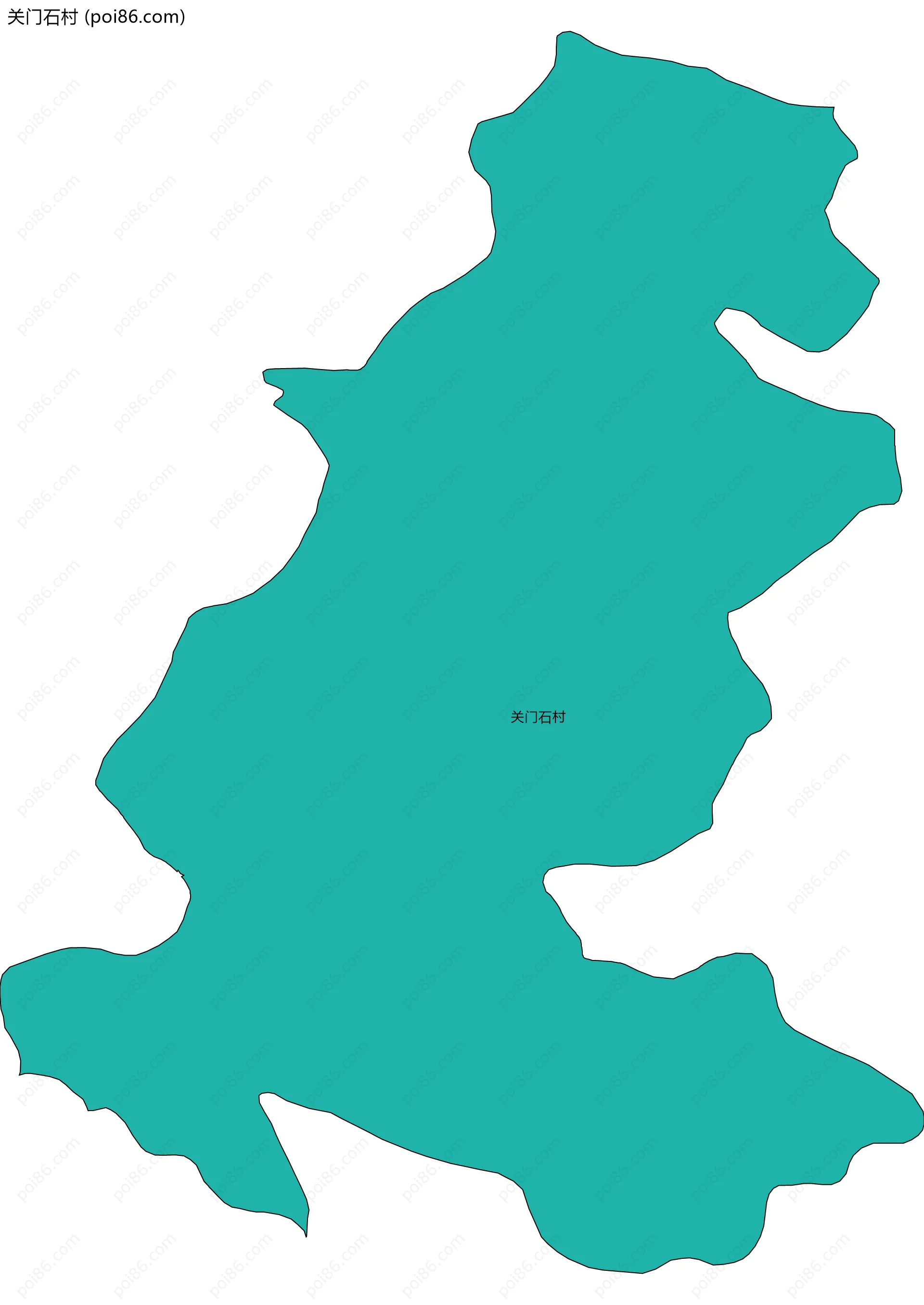 关门石村边界地图