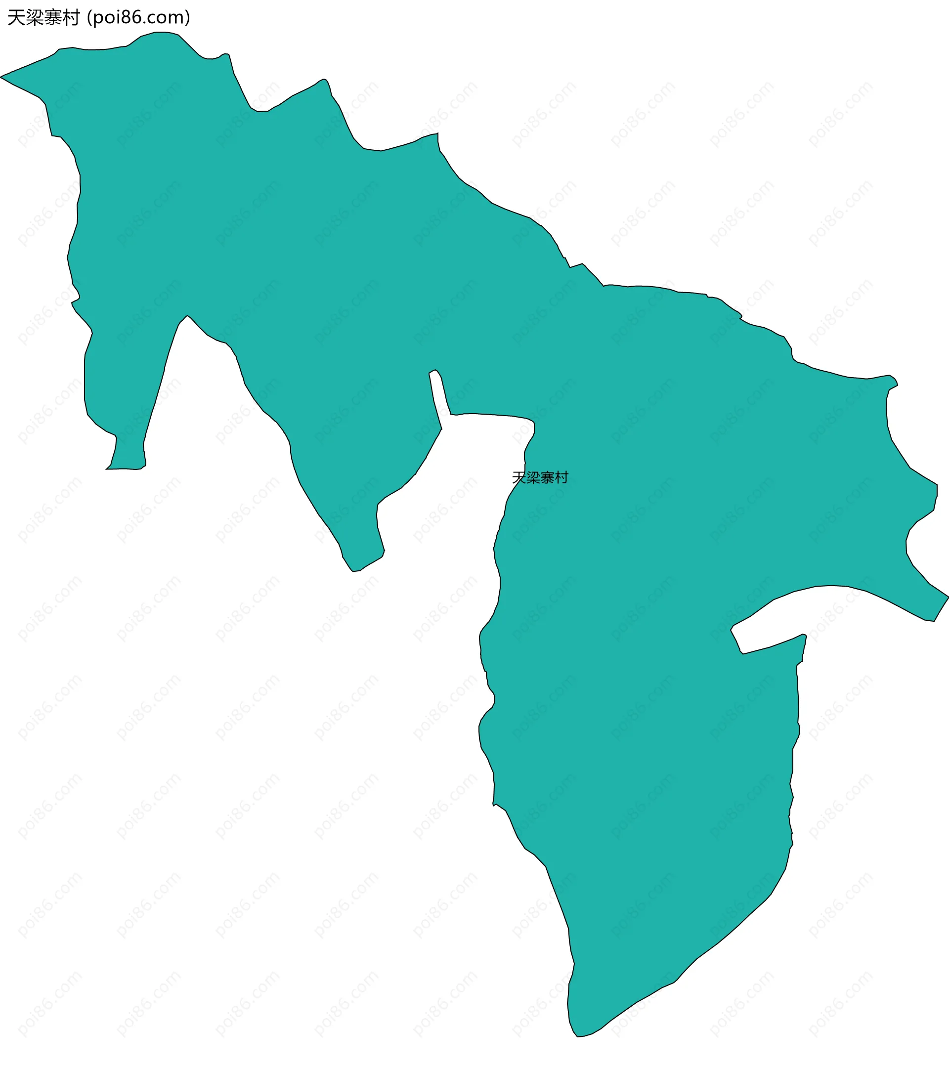 天梁寨村边界地图