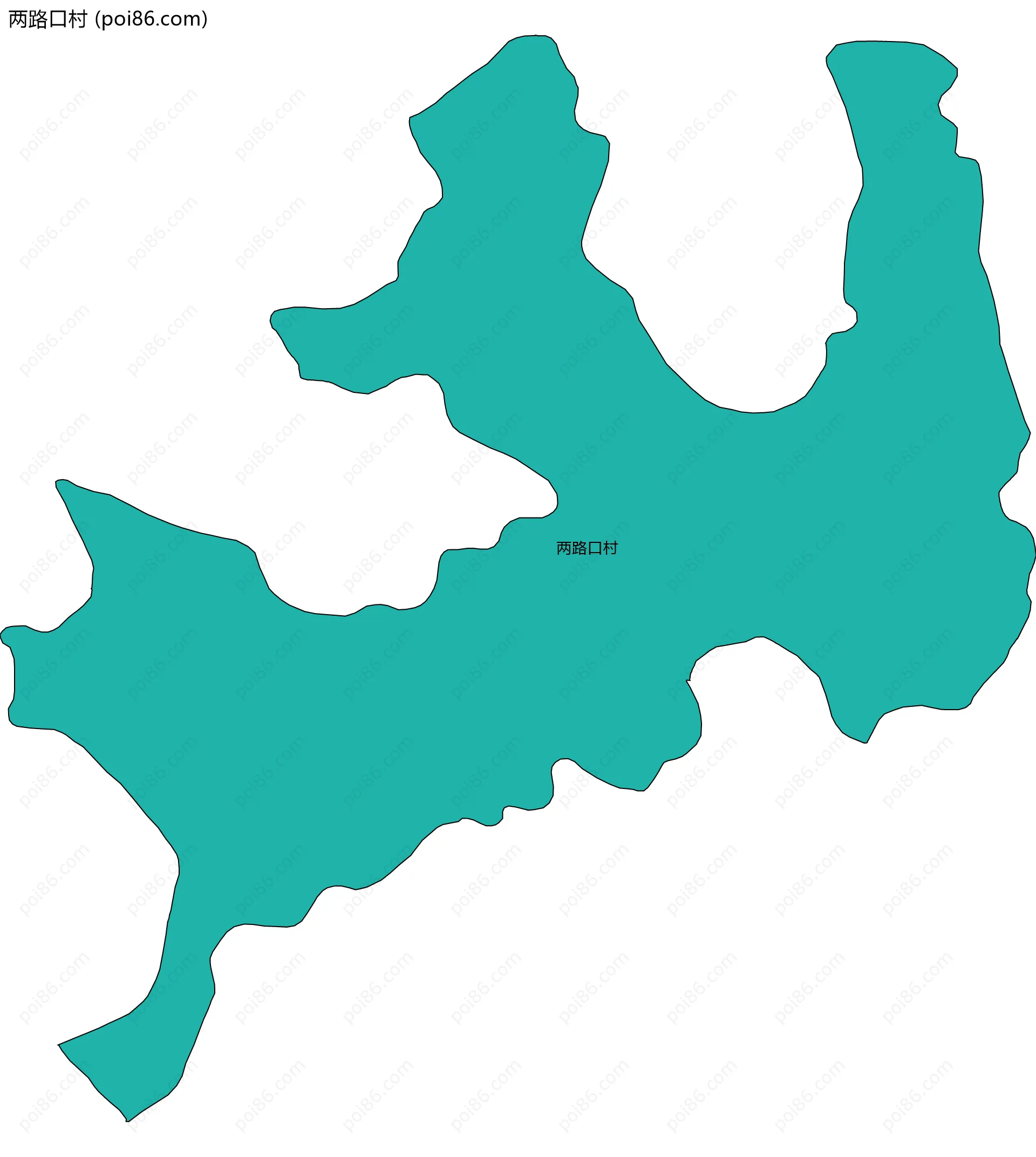 两路口村边界地图