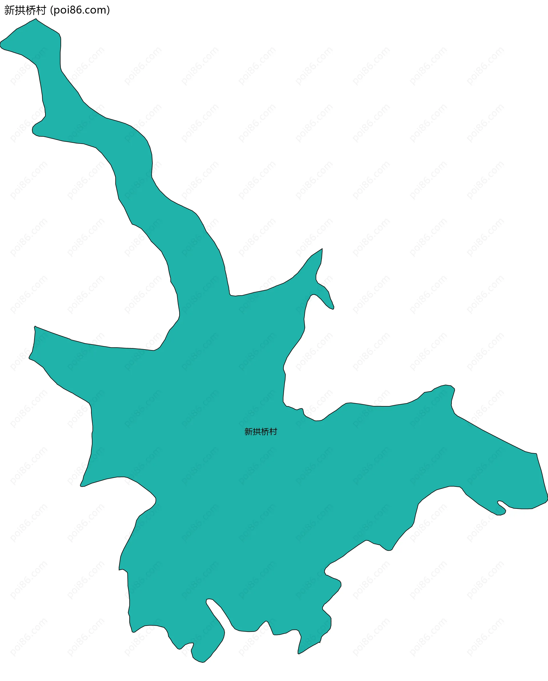 新拱桥村边界地图