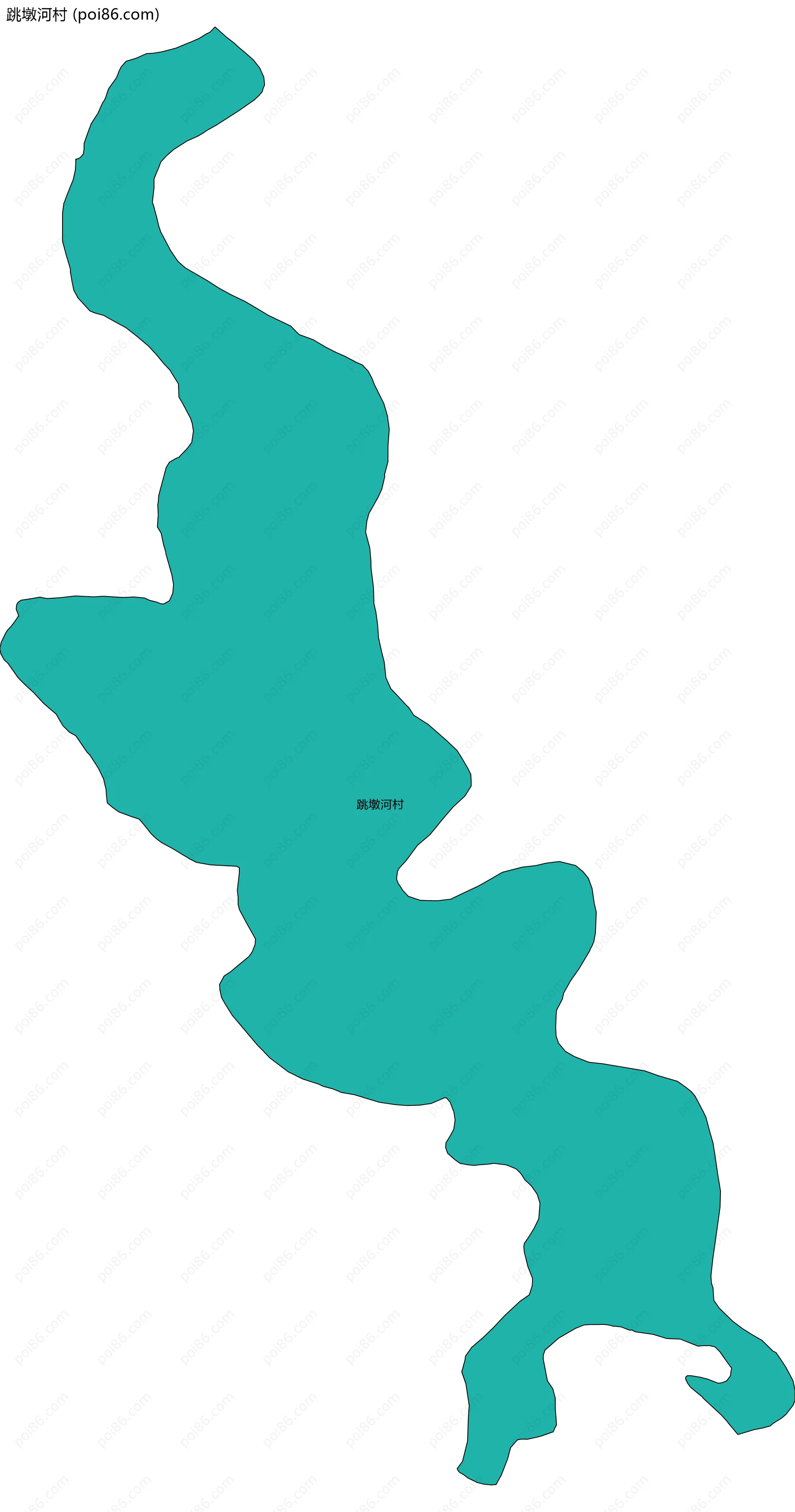 跳墩河村边界地图