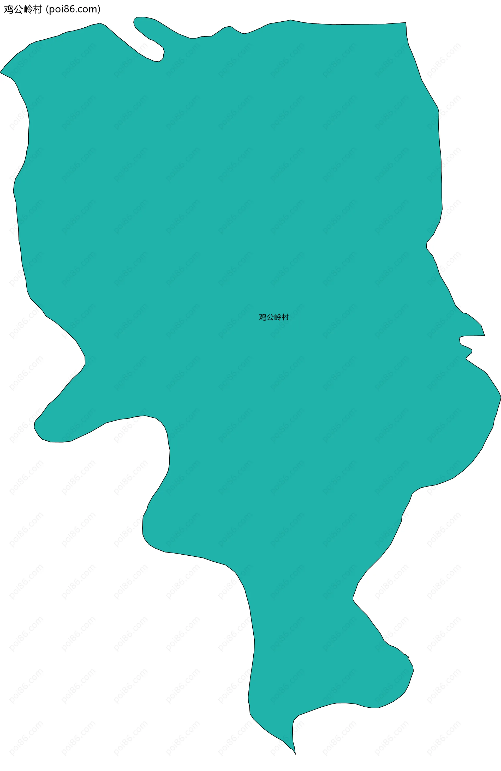 鸡公岭村边界地图