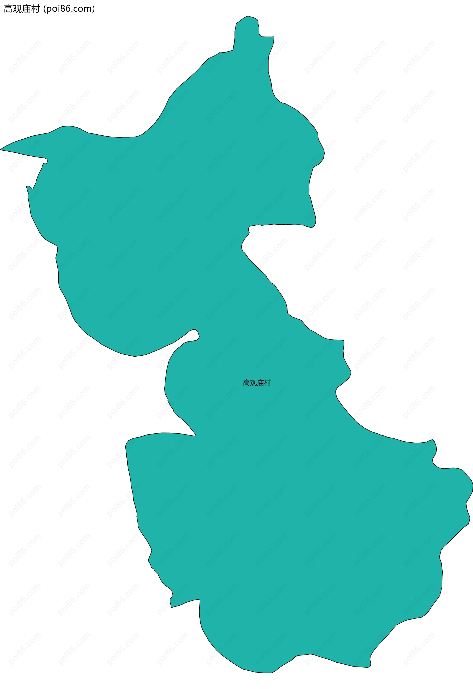 高观庙村边界地图