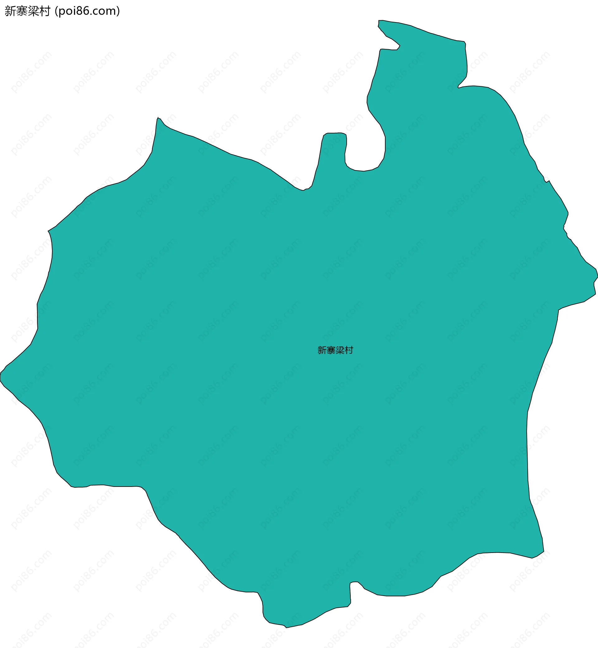 新寨梁村边界地图