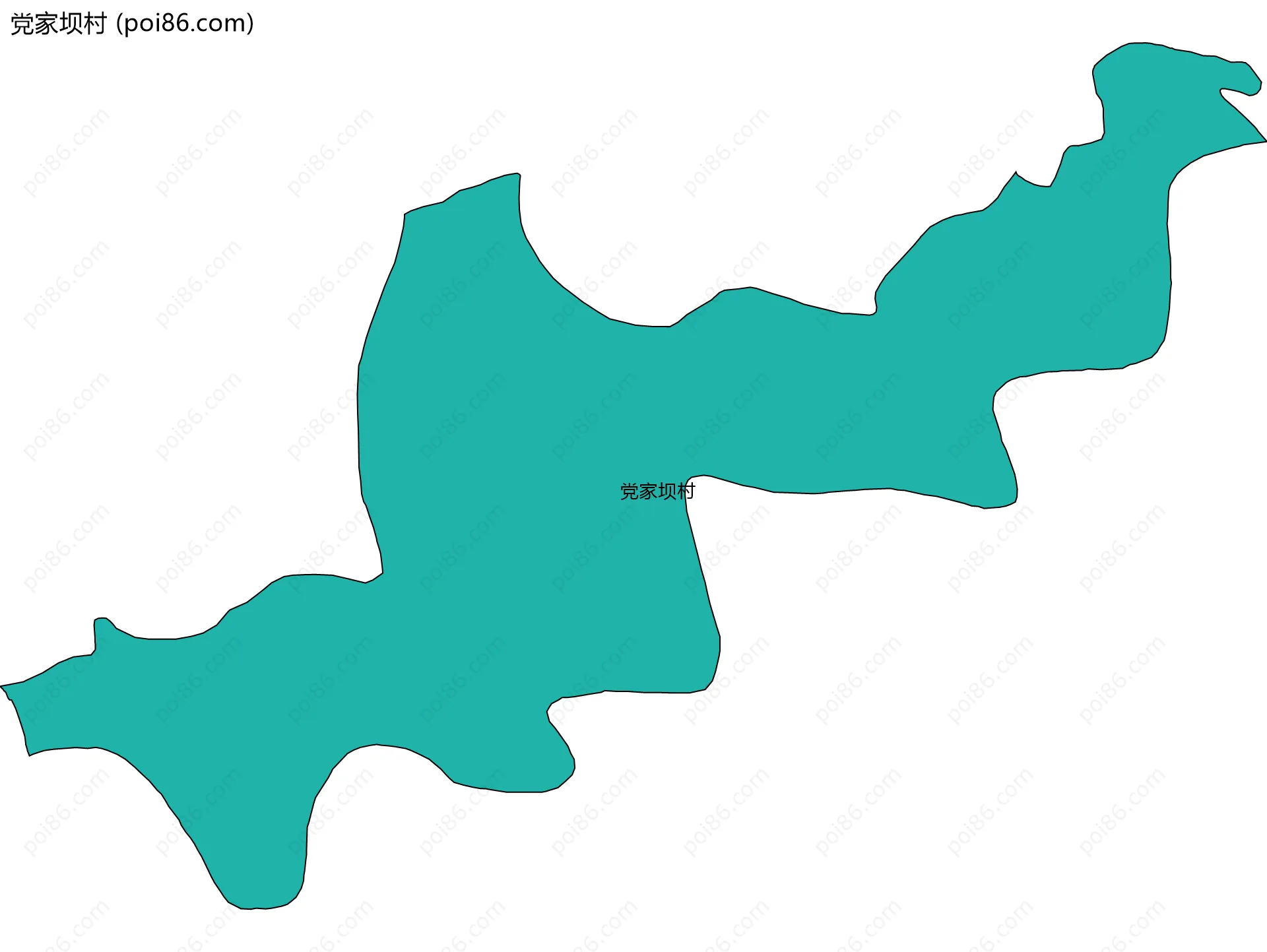 党家坝村边界地图