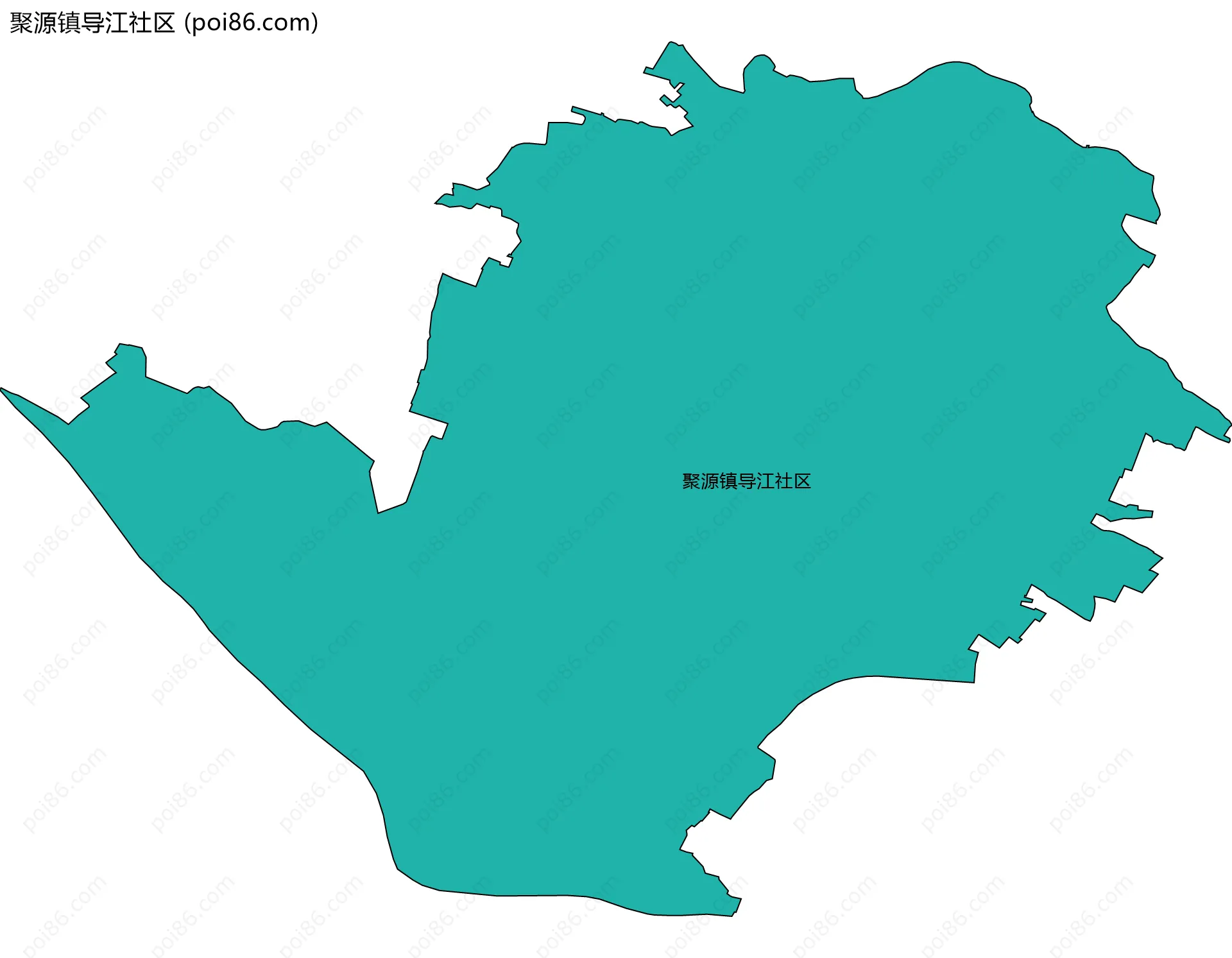 聚源镇导江社区边界地图